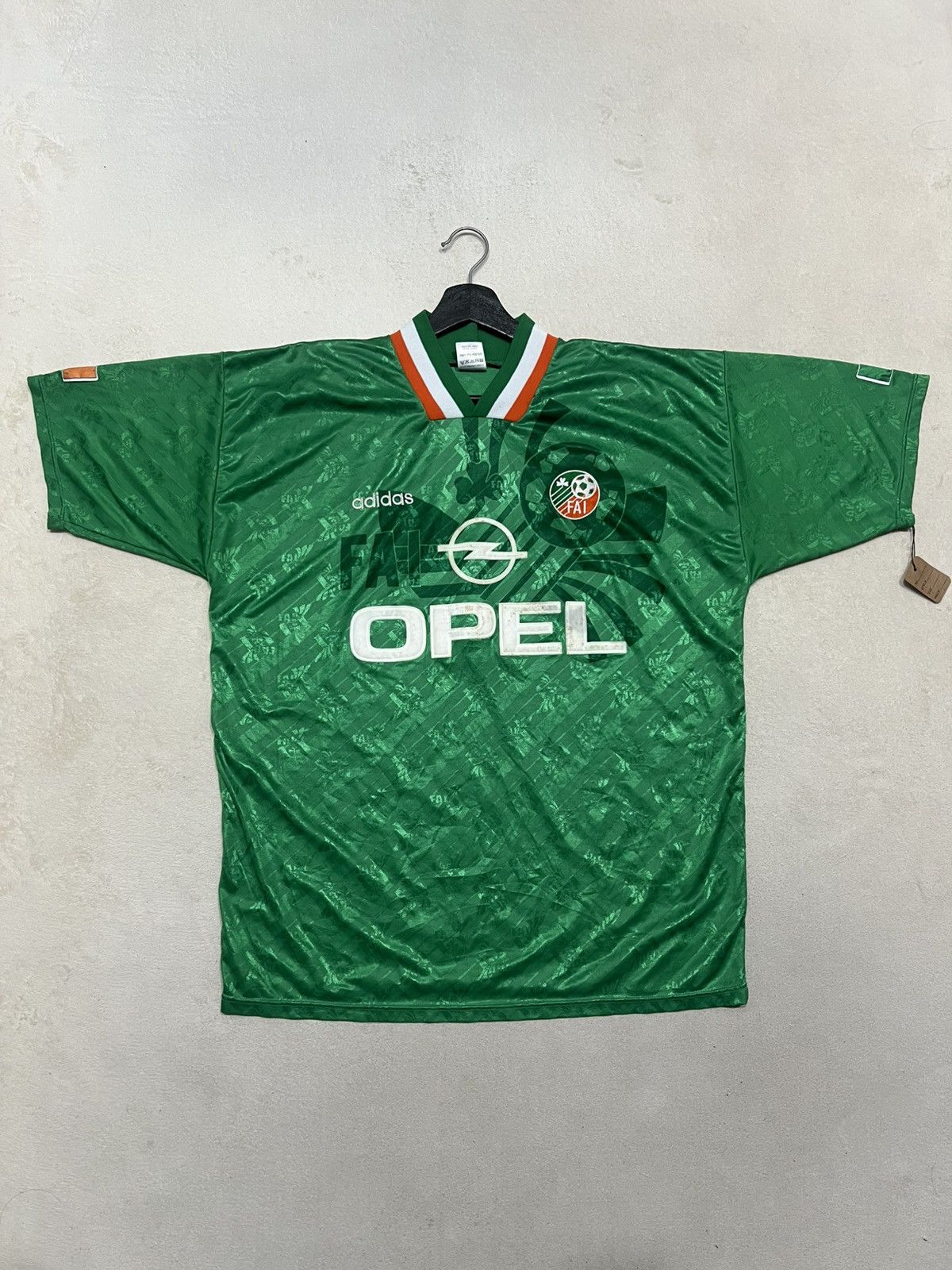 Adidas Ireland 1994 Adidas Home Jersey Vintage Size US XL / EU 56 / 4 - 1 Thumbnail