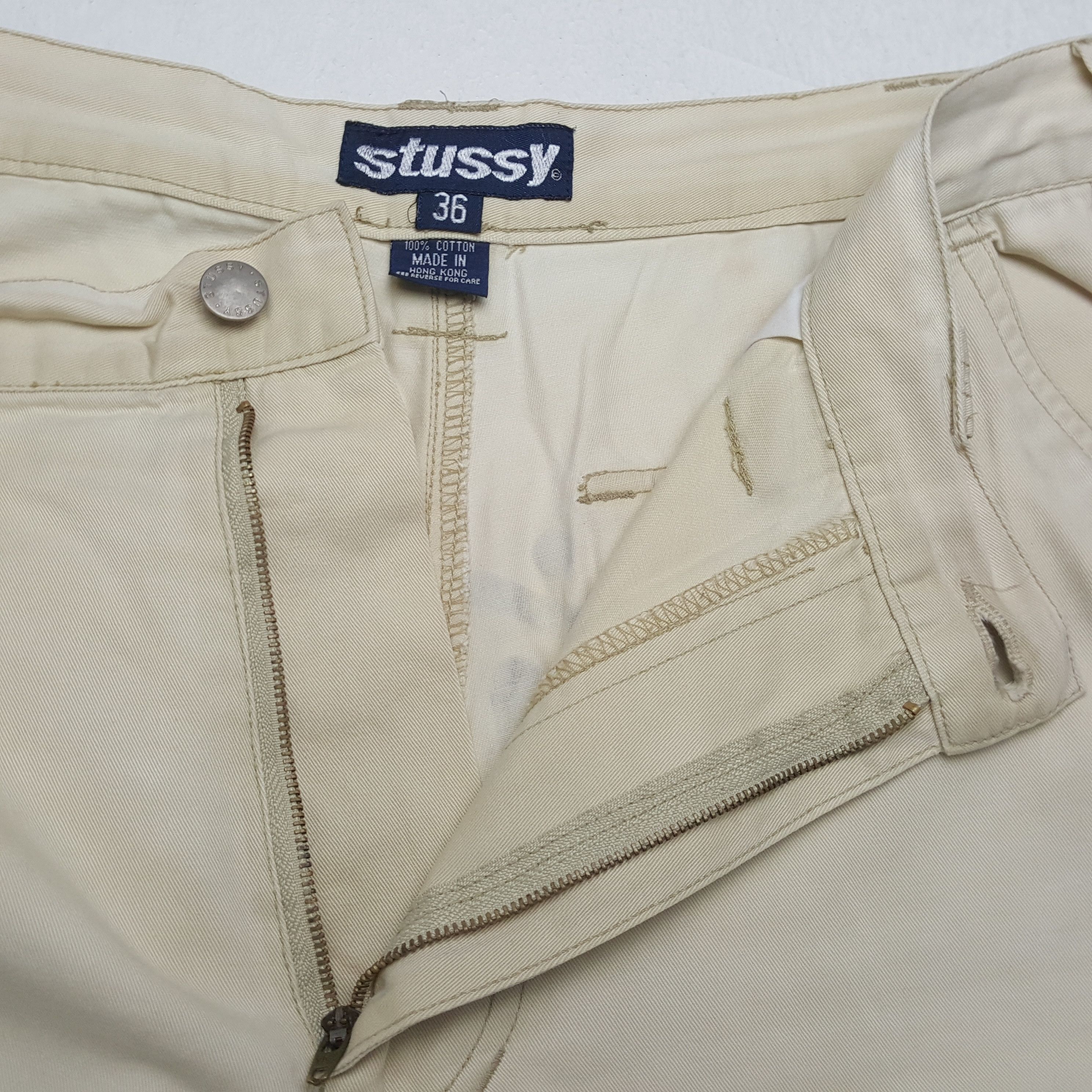 Stussy × Vintage STUSSY Streetwear Skater Style Custom Art Short Pants Size US 34 / EU 50 - 9 Thumbnail