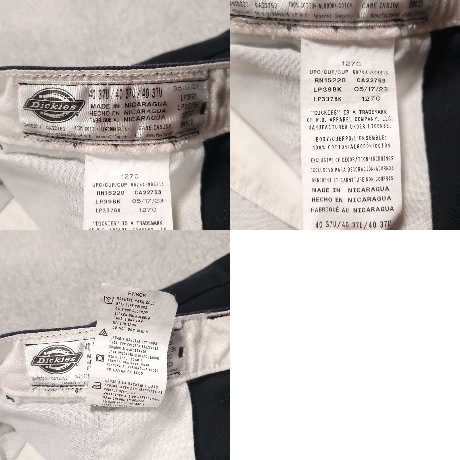 Dickies Dickies Work Pants Mens 40 40X30.5 Black Straight Cargo Trouser Grunge Shirt Size US 40 / EU 56 - 10 Thumbnail