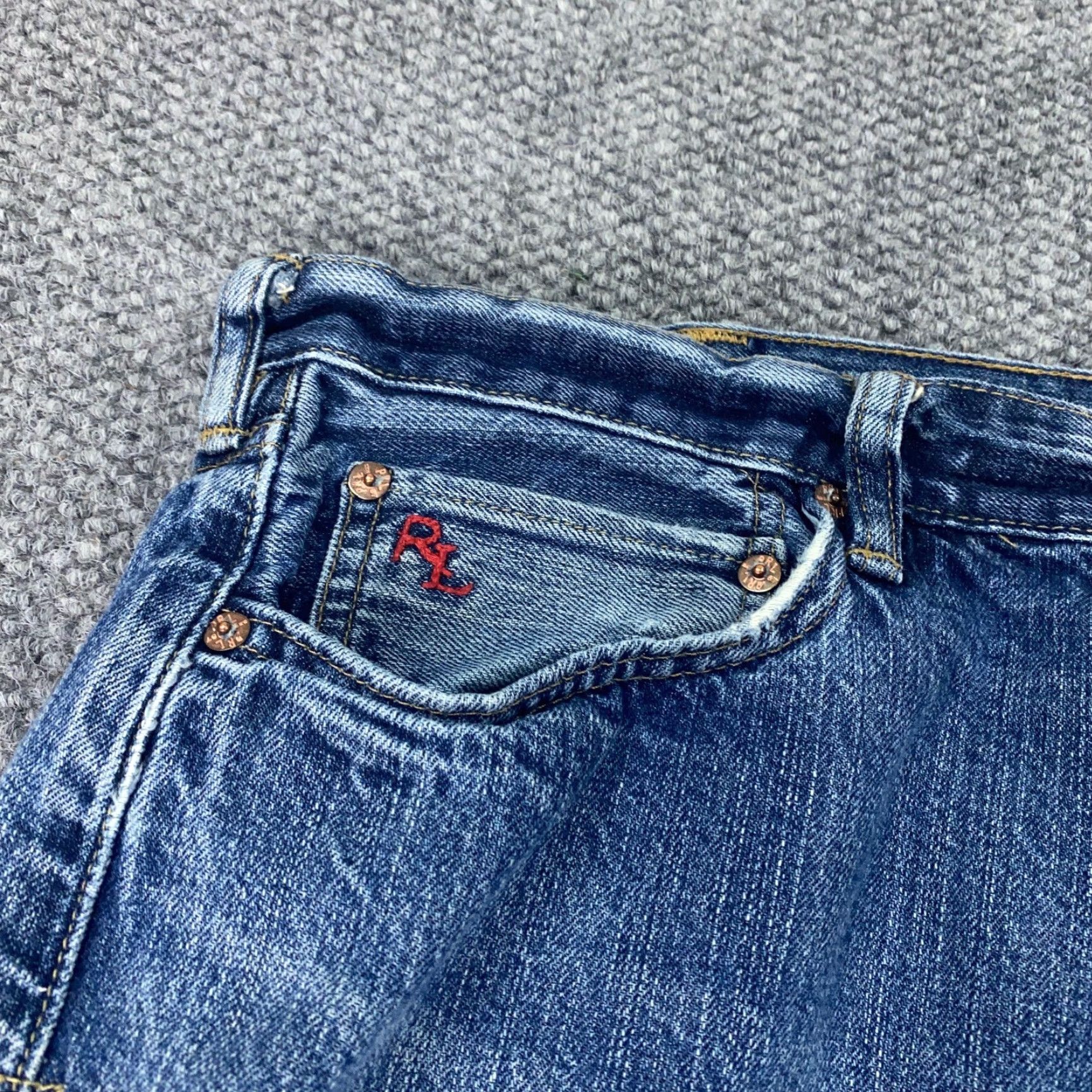 Polo Ralph Lauren VTG Polo Ralph Lauren Hampton Relaxed Straight Jeans Mens 40x30 Faded Stretch Size US L / EU 52-54 / 3 - 3 Thumbnail