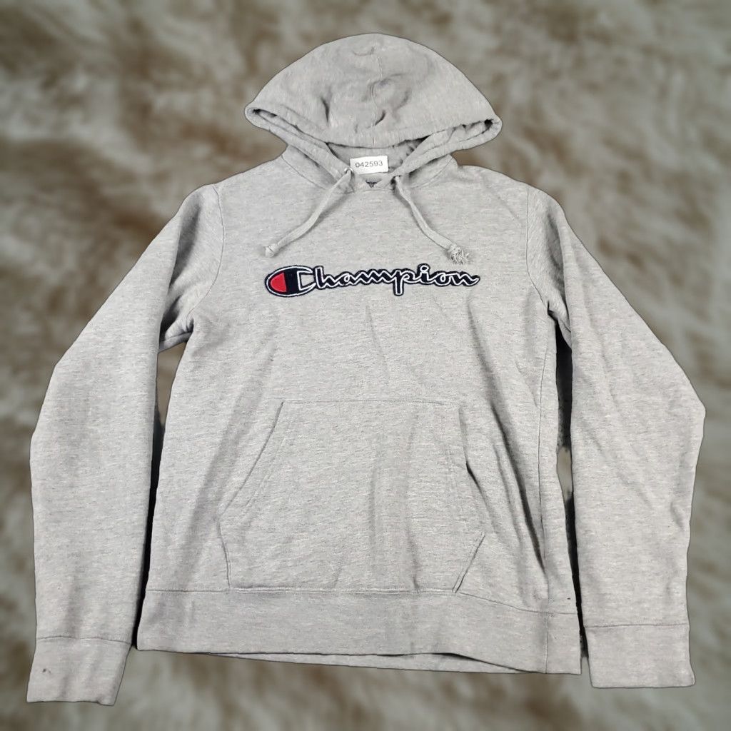 Champion Champion Gray Hoodie Pullover Sweatshirt Mens Small Size US S / EU 44-46 / 1 - 1 Thumbnail