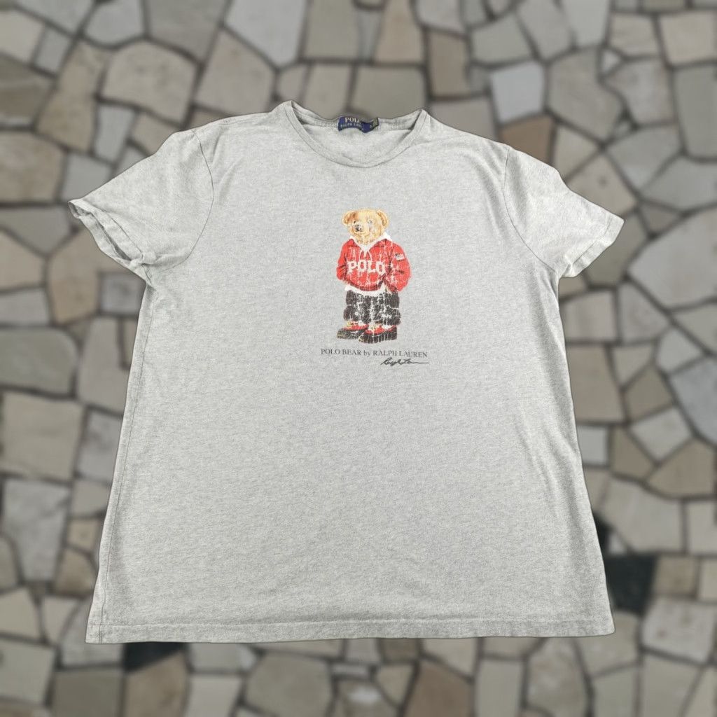 Polo Ralph Lauren Vintage Ralph Lauren Polo Bear Shirt Mens XL Graphic Print Crewneck Short Sleeve Gray Outdoor Logo Tee Size US XL / EU 56 / 4 - 1 Thumbnail