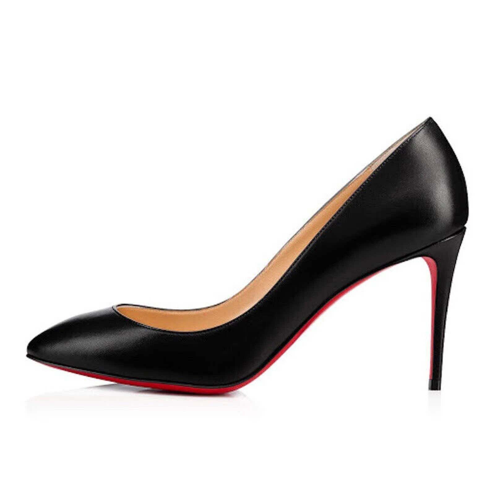 Christian Louboutin Christian Louboutin Eloise 85 Black Nappa Shiny Leather Size US 5 / IT 35 - 3 Thumbnail