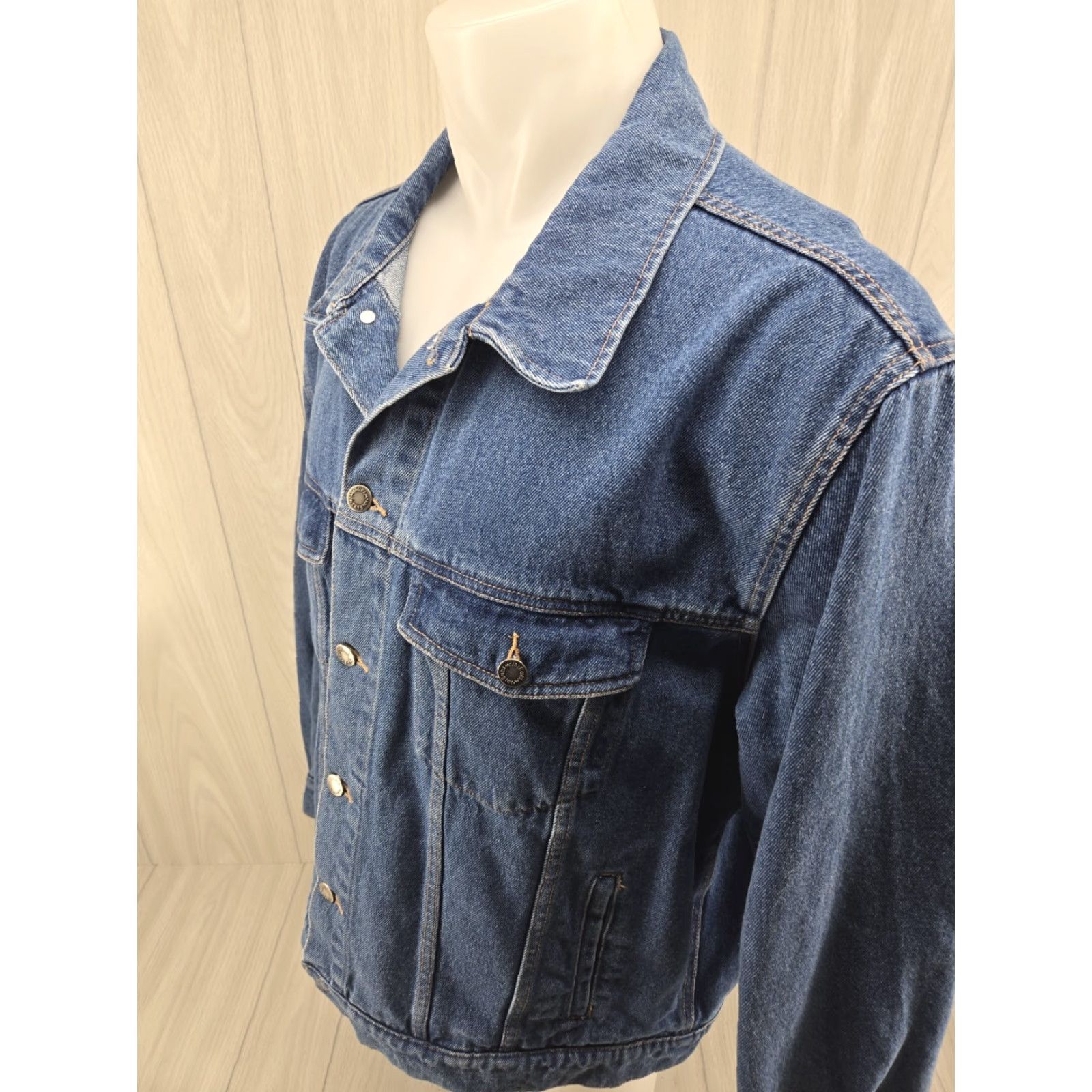 Wrangler VINTAGE Wrangler Hero Denim Jean Jacket Mens XL Button Up Trucker Jeans Size US 36 / EU 52 - 4 Thumbnail