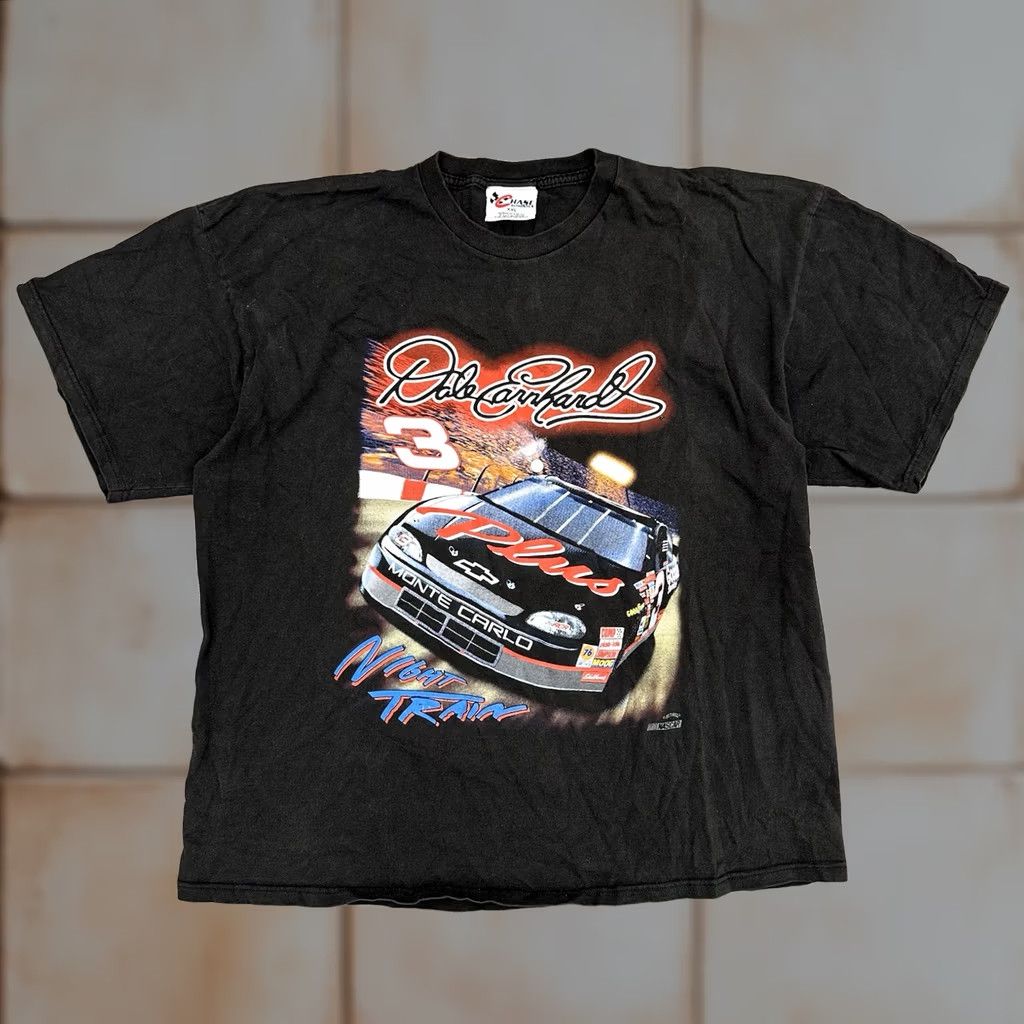 Chase Authentics VINTAGE Dale Earnhardt Night Train Black T-Shirt Chase Authentics XXL Men Crew Neck Short Sleeve 90s Cotton Size US XXL / EU 58 / 5 - 1 Thumbnail
