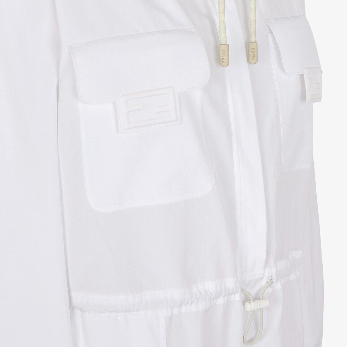 Fendi o1w1db10325 FDC574 Mini Dress in White Size XL / US 12-14 / IT 48-50 - 3 Thumbnail