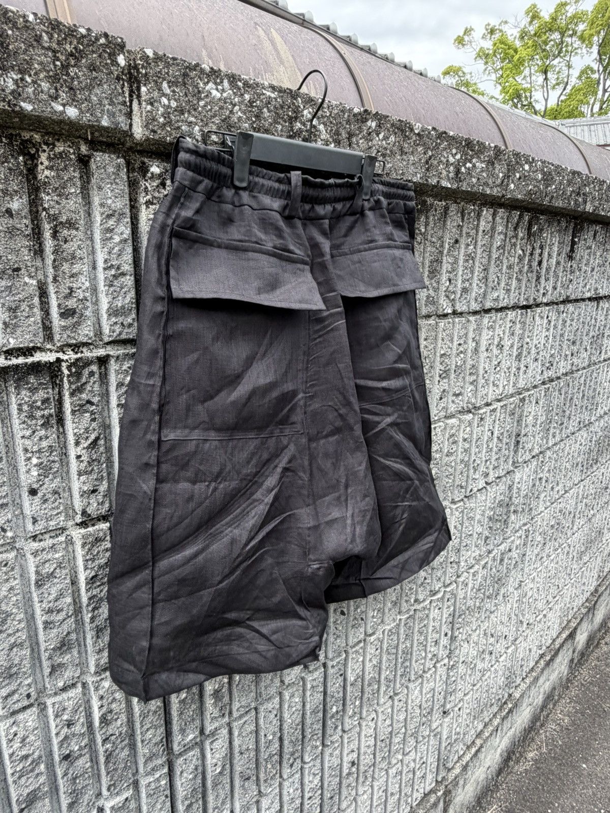 Japanese Brand MYMINESIGN "CUBIK" 3D Geometric Linen Cropped Pants / Shorts Size US 32 / EU 48 - 6 Thumbnail