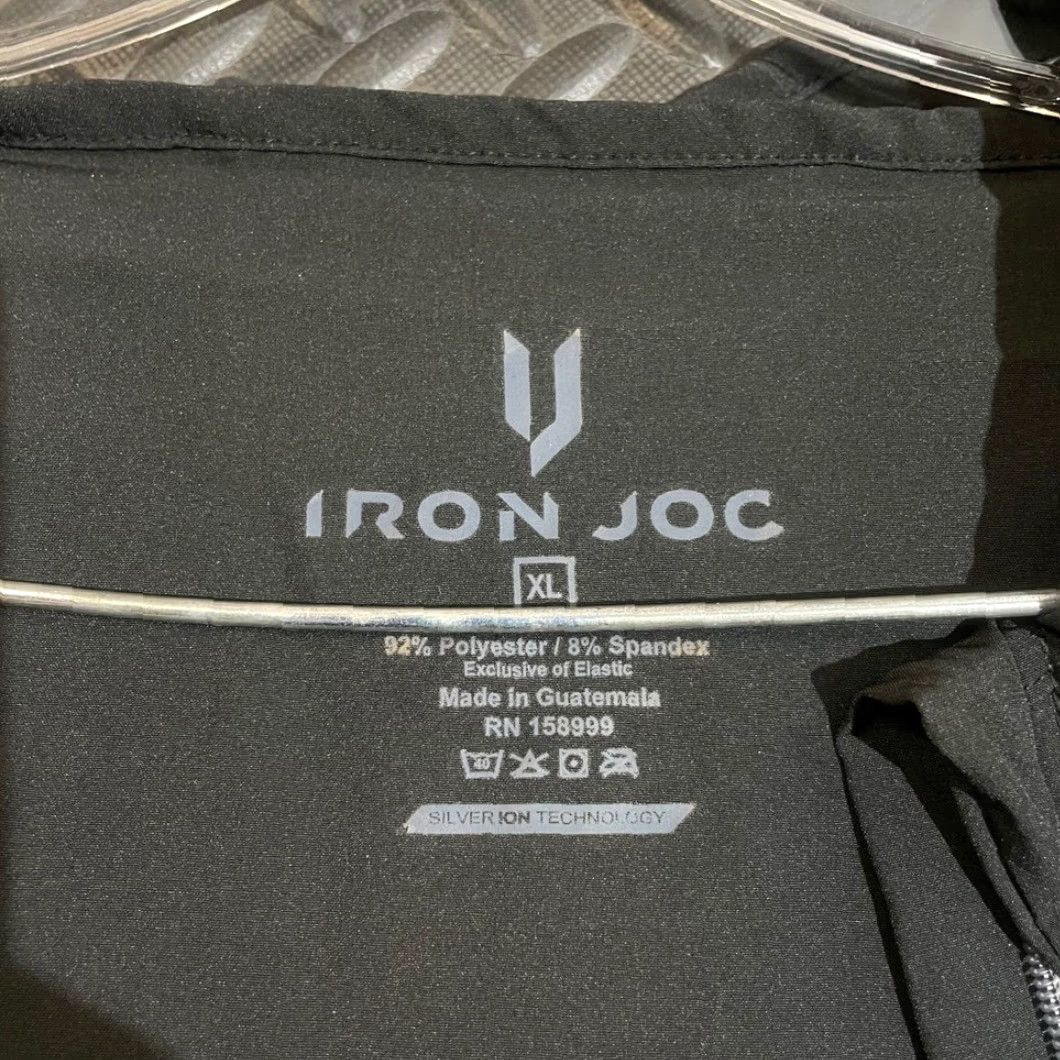 Vintage Iron Joc Men XL Black Full Zip Hooded Lightweight Running Jacket Jacket Size US XL / EU 56 / 4 - 3 Thumbnail