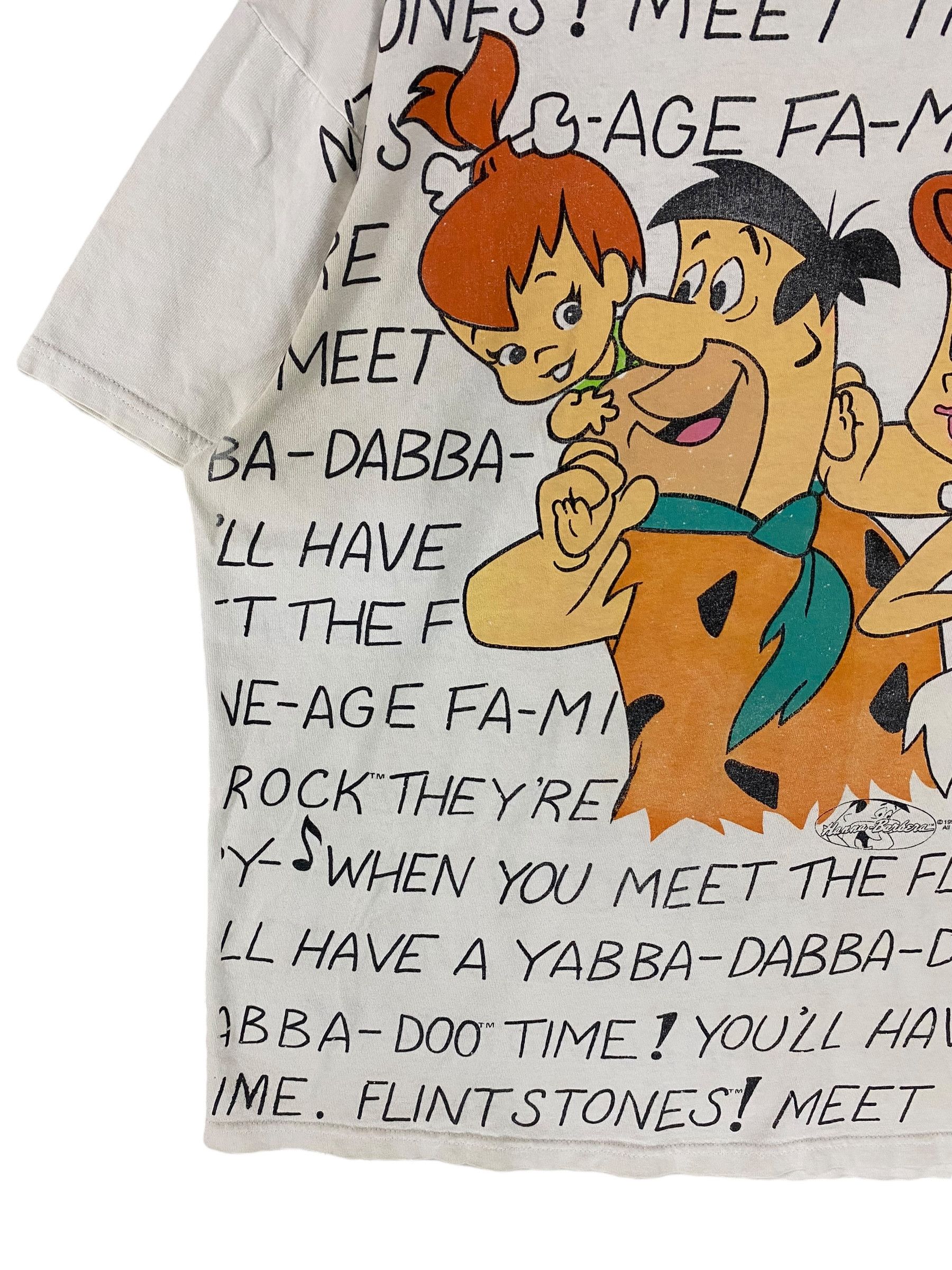 Cartoon Network × Vintage 90s The flintstones allover print shirt Size US XL / EU 56 / 4 - 4 Thumbnail