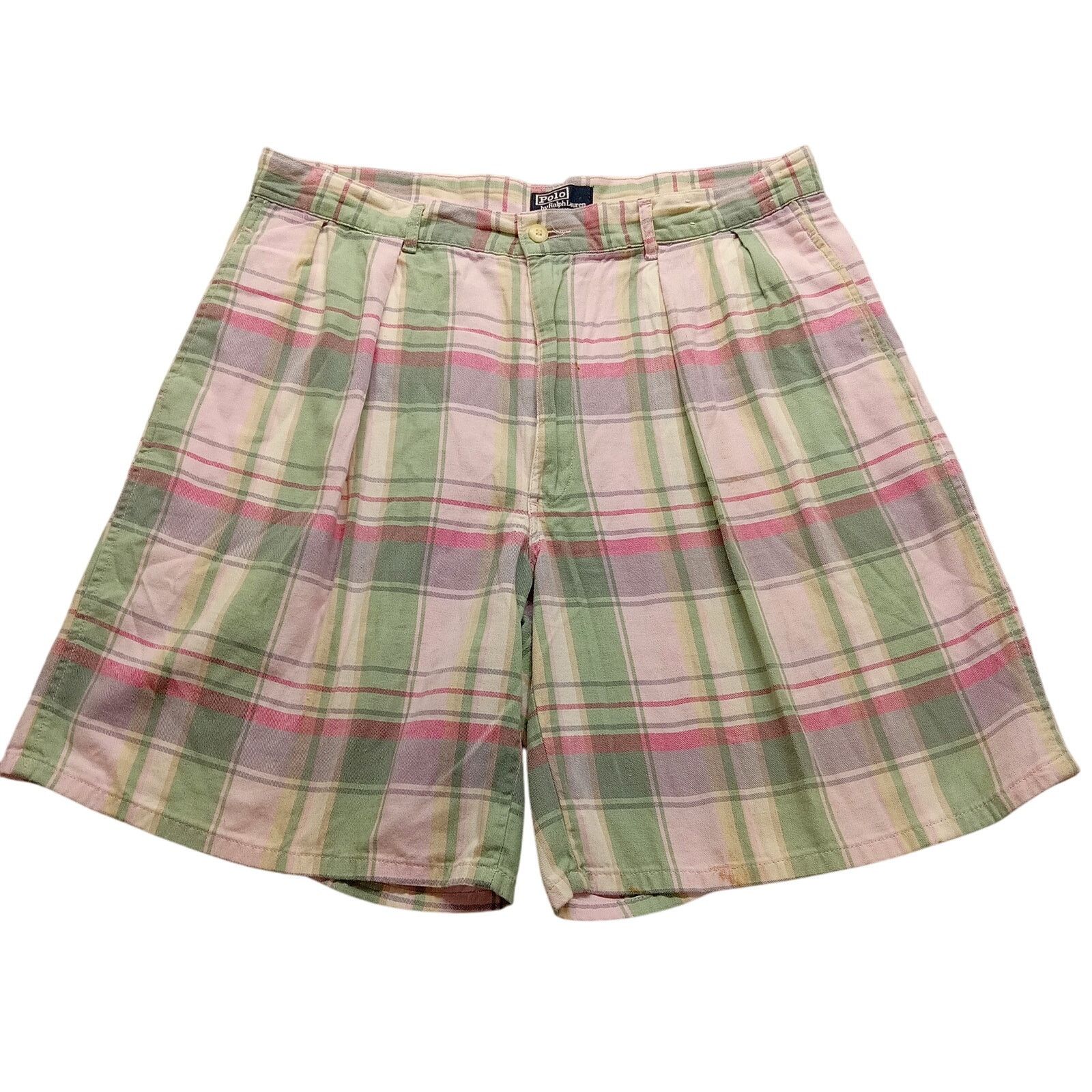 Polo Ralph Lauren Vintage Polo Shorts 36 Men's Ralph Lauren Bermuda Plaid USA Size US 36 / EU 52 - 1 Thumbnail