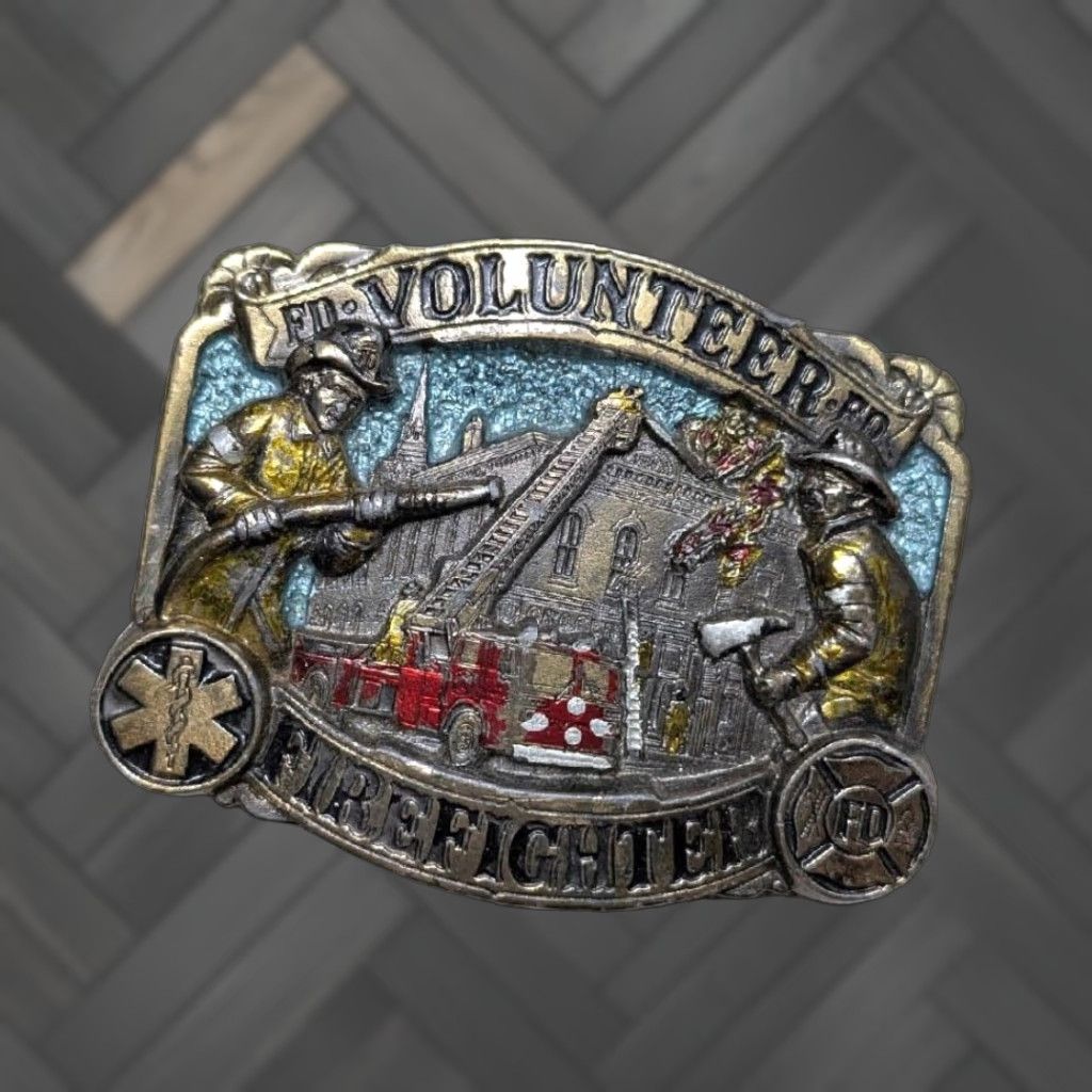 Vintage VINTAGE The Great American Buckle Company belt buckle FD western EMS rescue western Size ONE SIZE - 1 Thumbnail