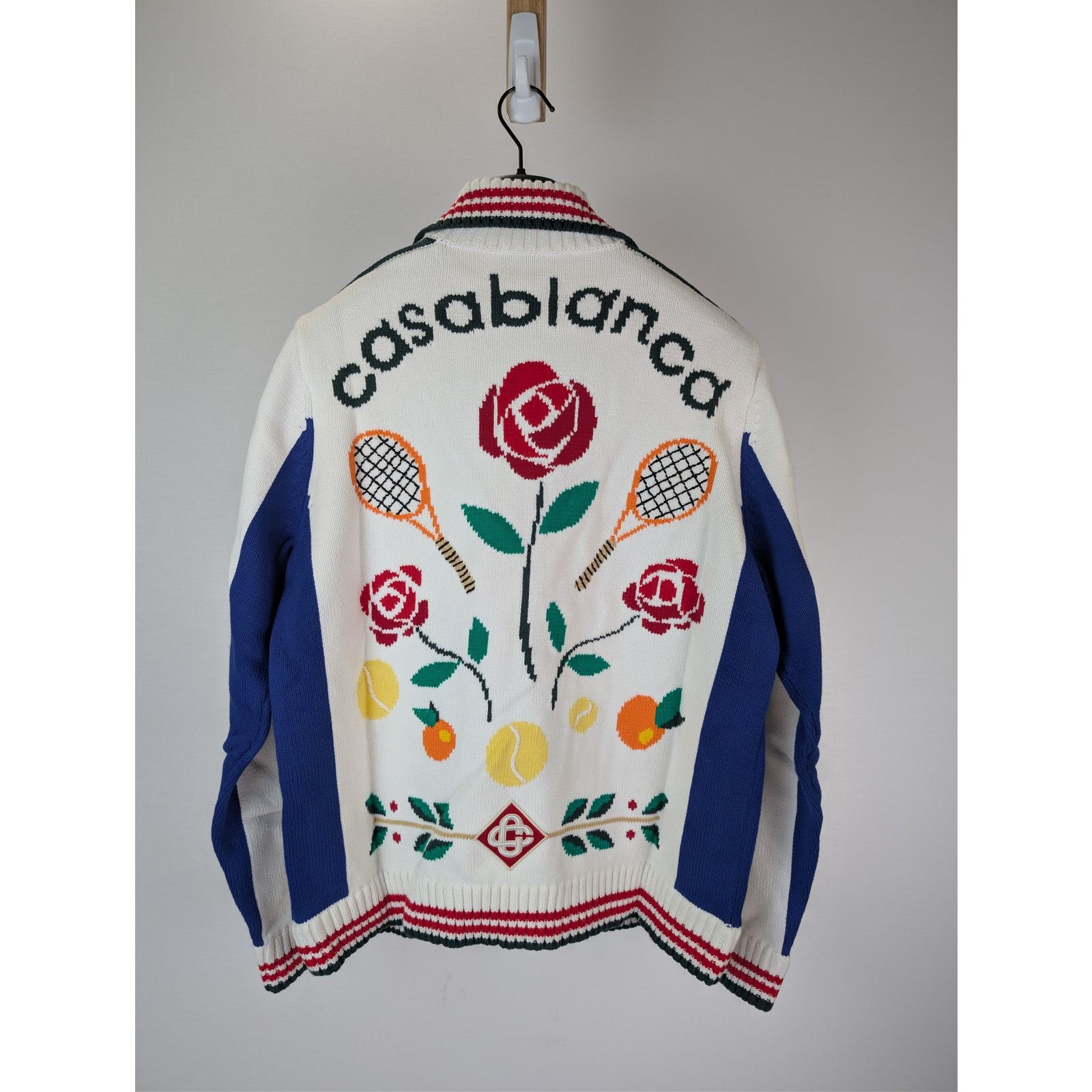 Casablanca o1rshd1 Laurel Intarsia Knit Jacket in Multi Size US XL / EU 56 / 4 - 9 Thumbnail