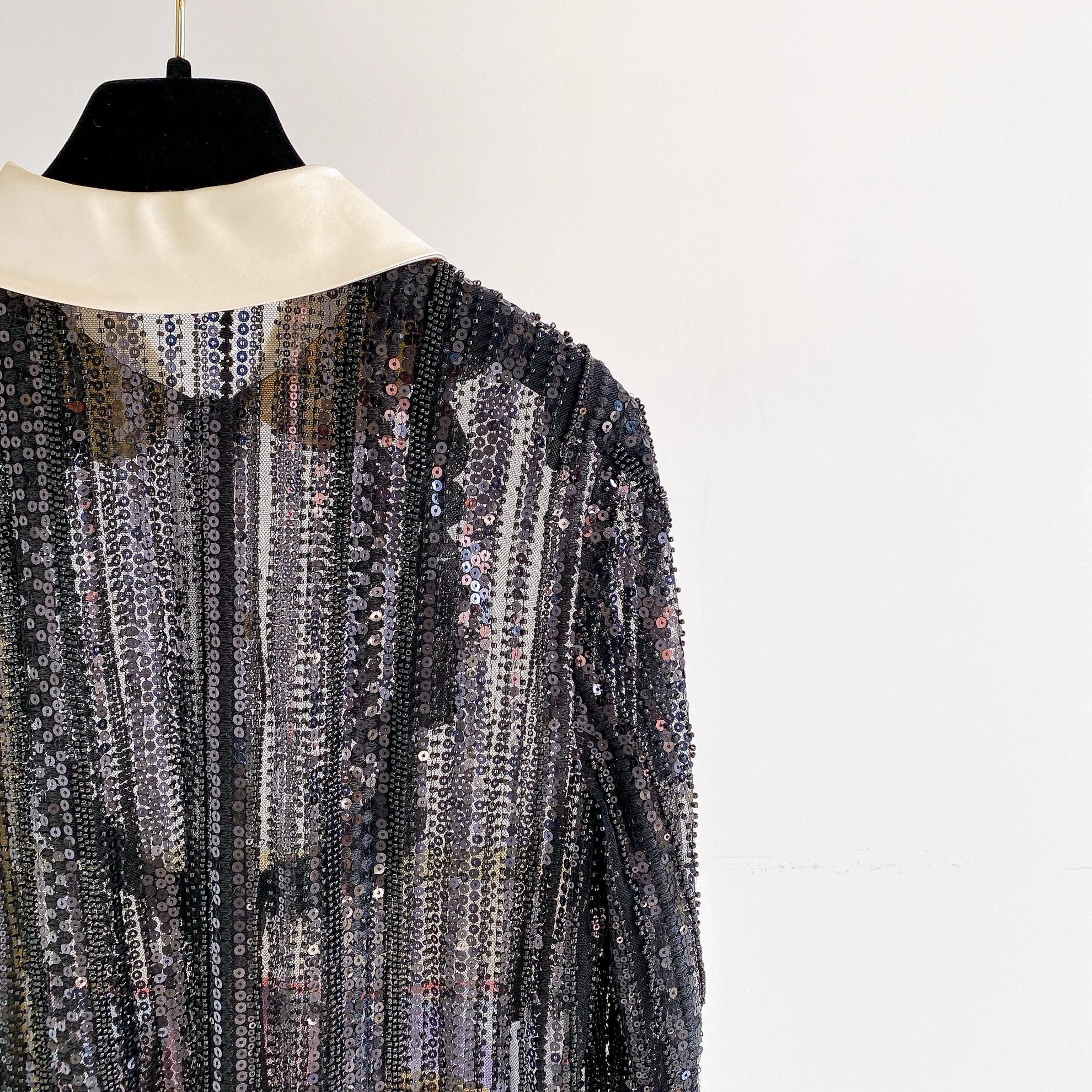 Miu Miu MIUMIU Black Sequin Jacket 40 Size S / US 4 / IT 40 - 6 Thumbnail