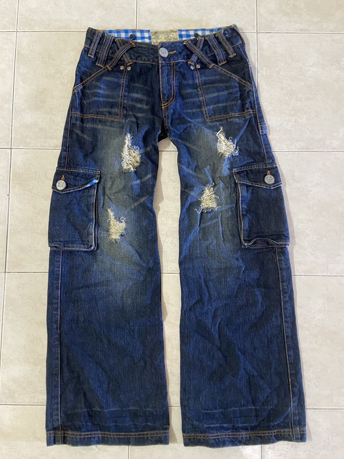 Hysteric Glamour Rare💥Blue Moon Flare Boot Cut Distressed Denim Pants Size US 30 / EU 46 - 13 Thumbnail