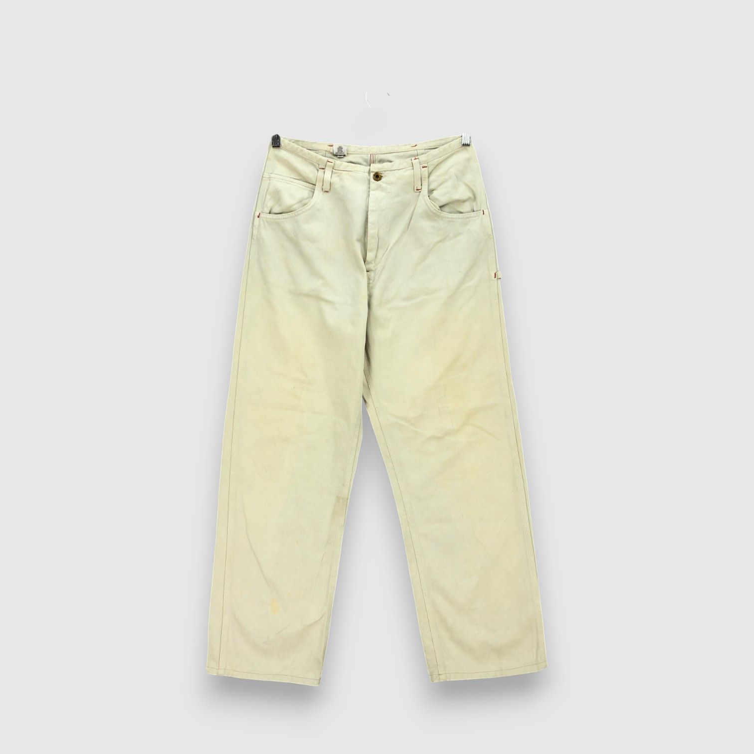 Replay Vintage Replay Buckle Back Jeans Workers Beige Denim Pants Size 28" / US 6 / IT 42 - 1 Thumbnail