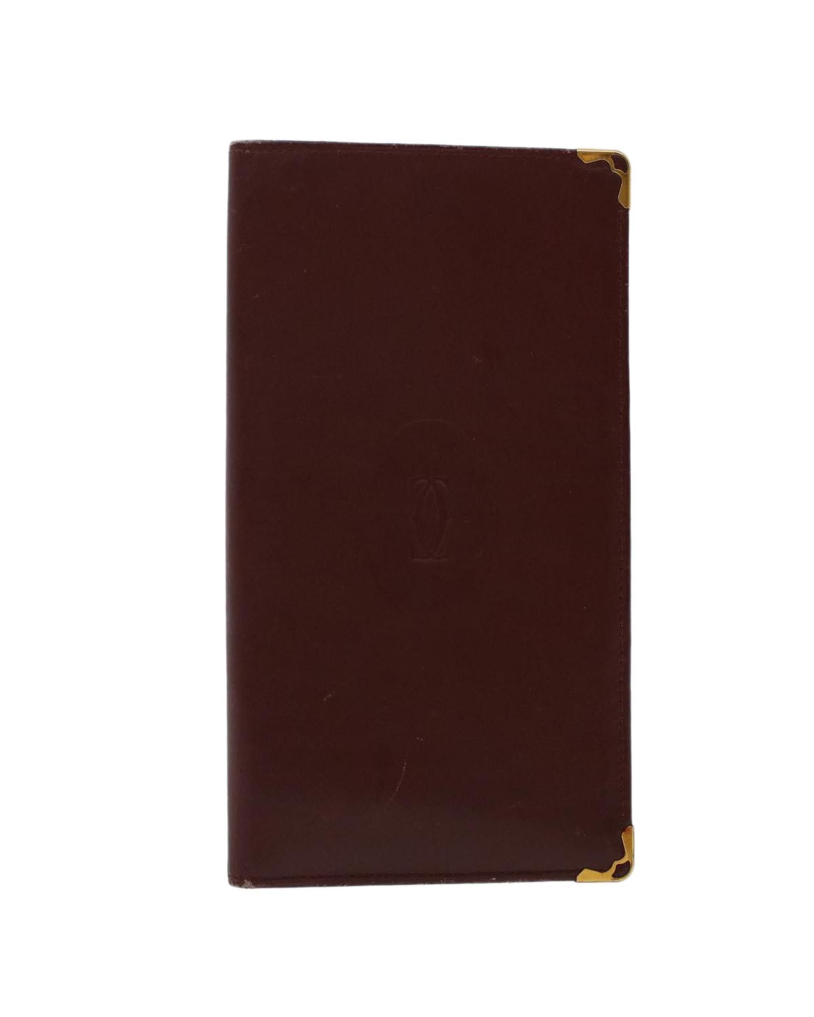 image of Cartier Sophisticated Burgundy Leather Wallet, Women's