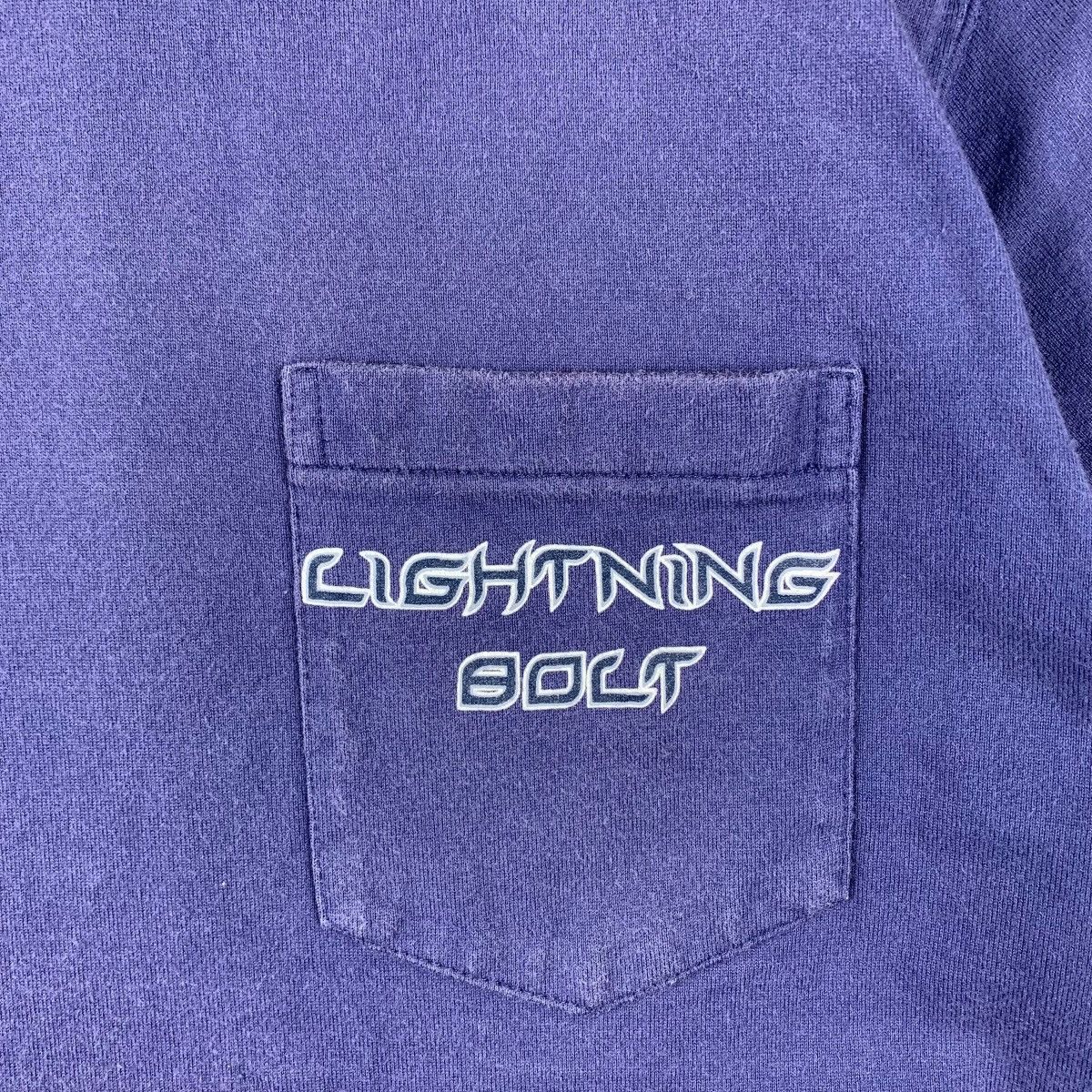 Vintage Vintage 90s LIGHTNING BOLT big spellout back hit Surfing tee Size US M / EU 48-50 / 2 - 9 Thumbnail