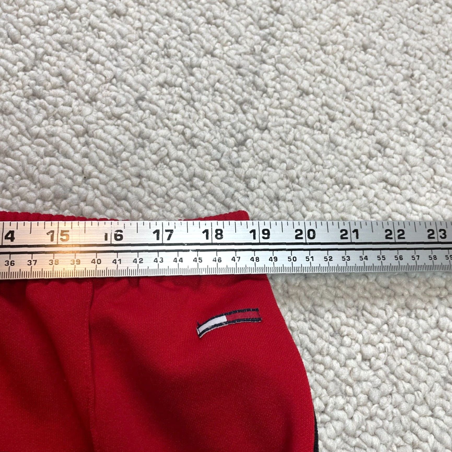 Tommy Hilfiger Tommy Hilfiger Track Pants Womens Small Red Elastic Waist Ankle Zip 26x30 Size 28" / US 6 / IT 42 - 7 Thumbnail