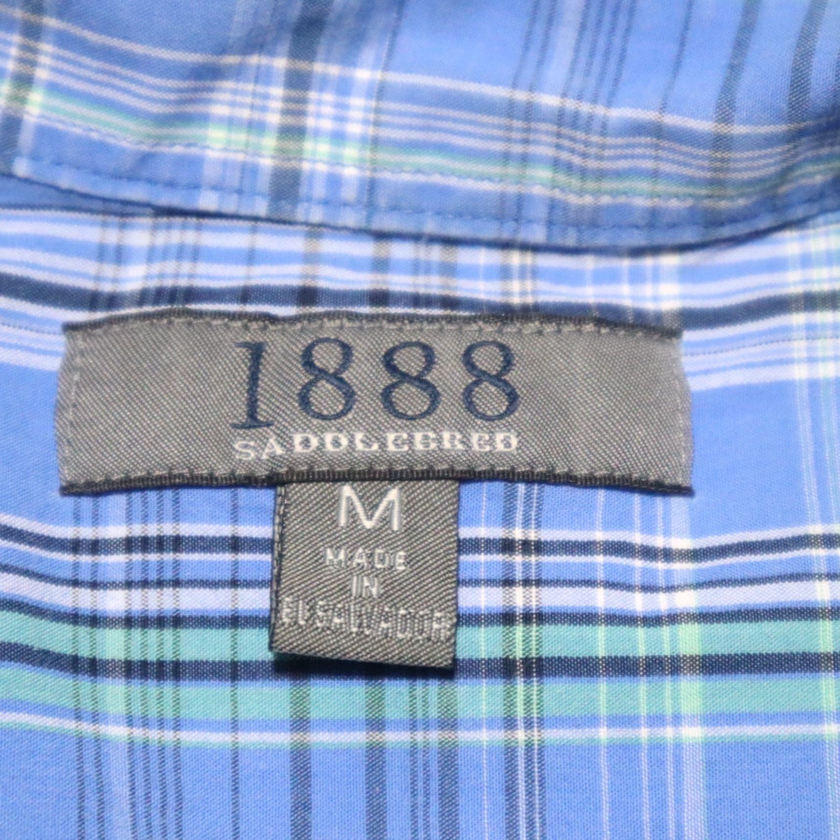 Vintage SADDLBRED Blue Plaid Button-Up Shirt Long Sleeve Men’s Medium Cotton Size US M / EU 48-50 / 2 - 3 Thumbnail