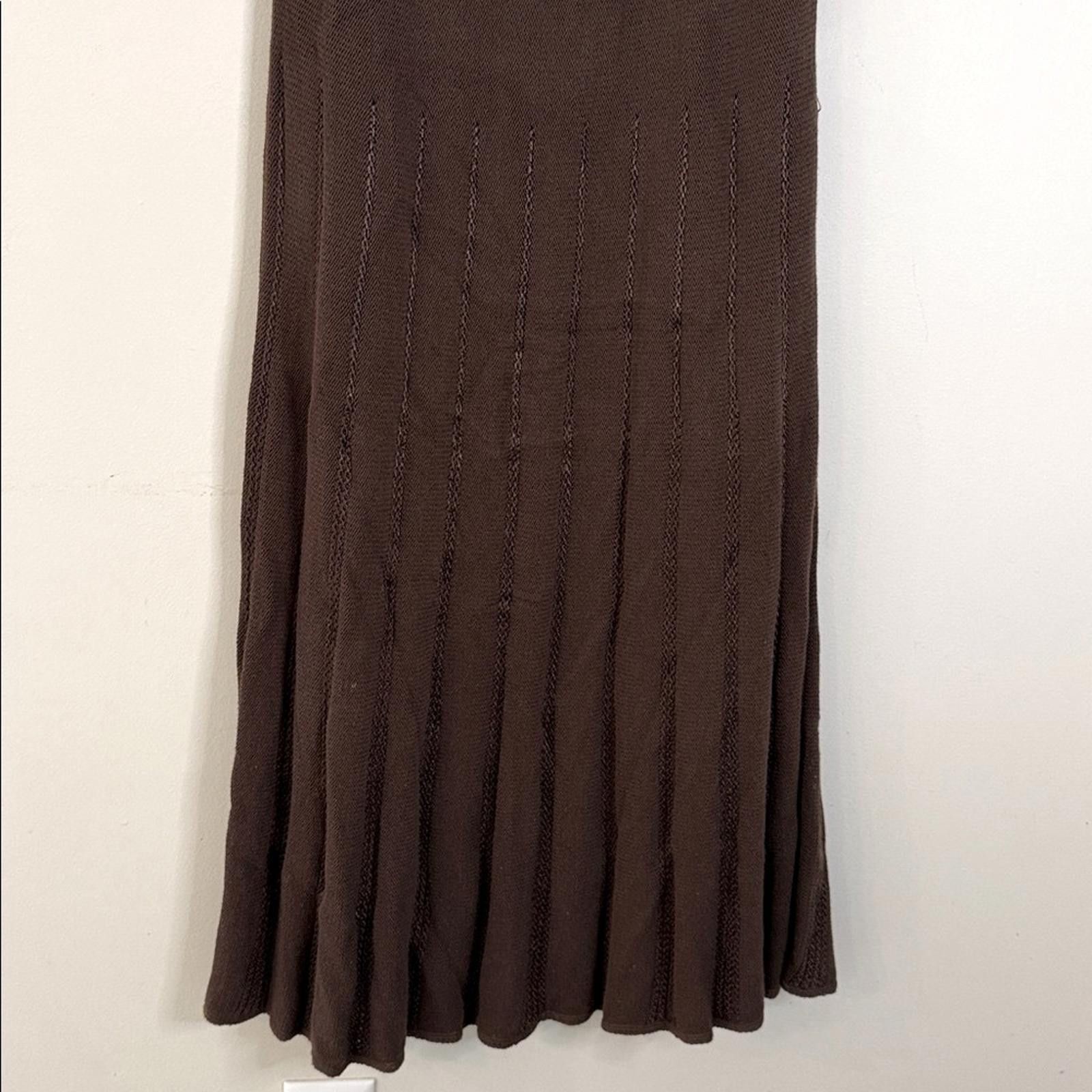 Coldwater Creek Coldwater Creek brown Cotton Knit Midi Sweater Dress SZ PL Size L / US 10 / IT 46 - 4 Thumbnail