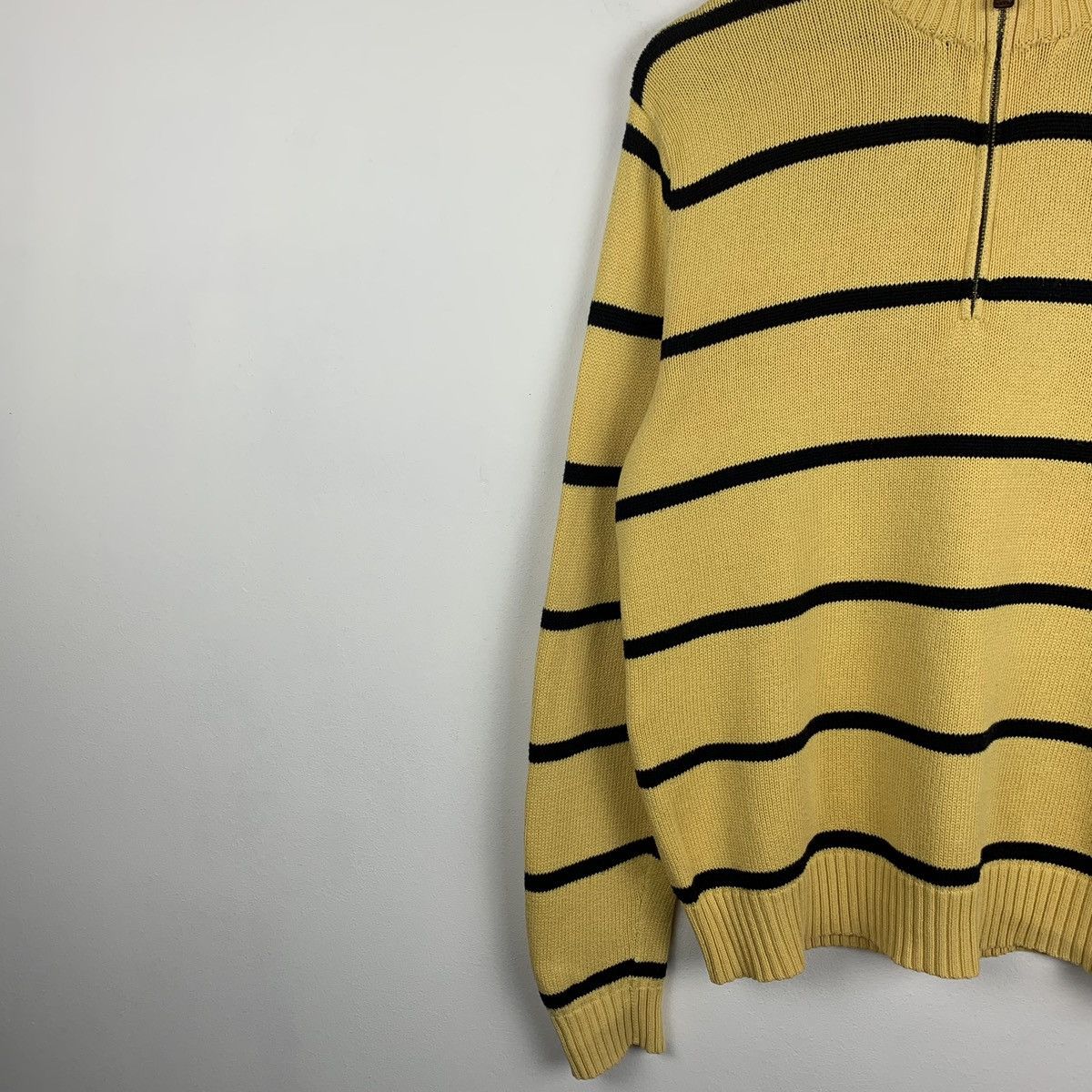 Polo Ralph Lauren Vintage Polo Ralph Lauren Quarter Zip Knit Striped Sweater Size US S / EU 44-46 / 1 - 4 Thumbnail