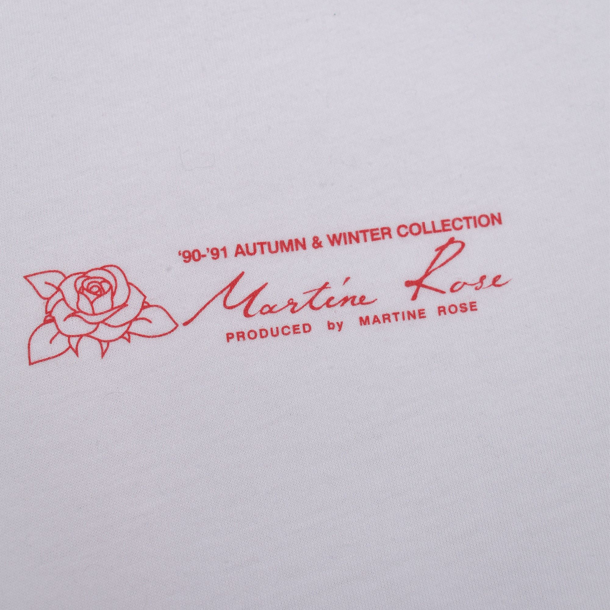 Martine Rose MARTINE ROSE ROSE FLOWER WHITE T-SHIRT MARKED XL Size US XL / EU 56 / 4 - 2 Thumbnail