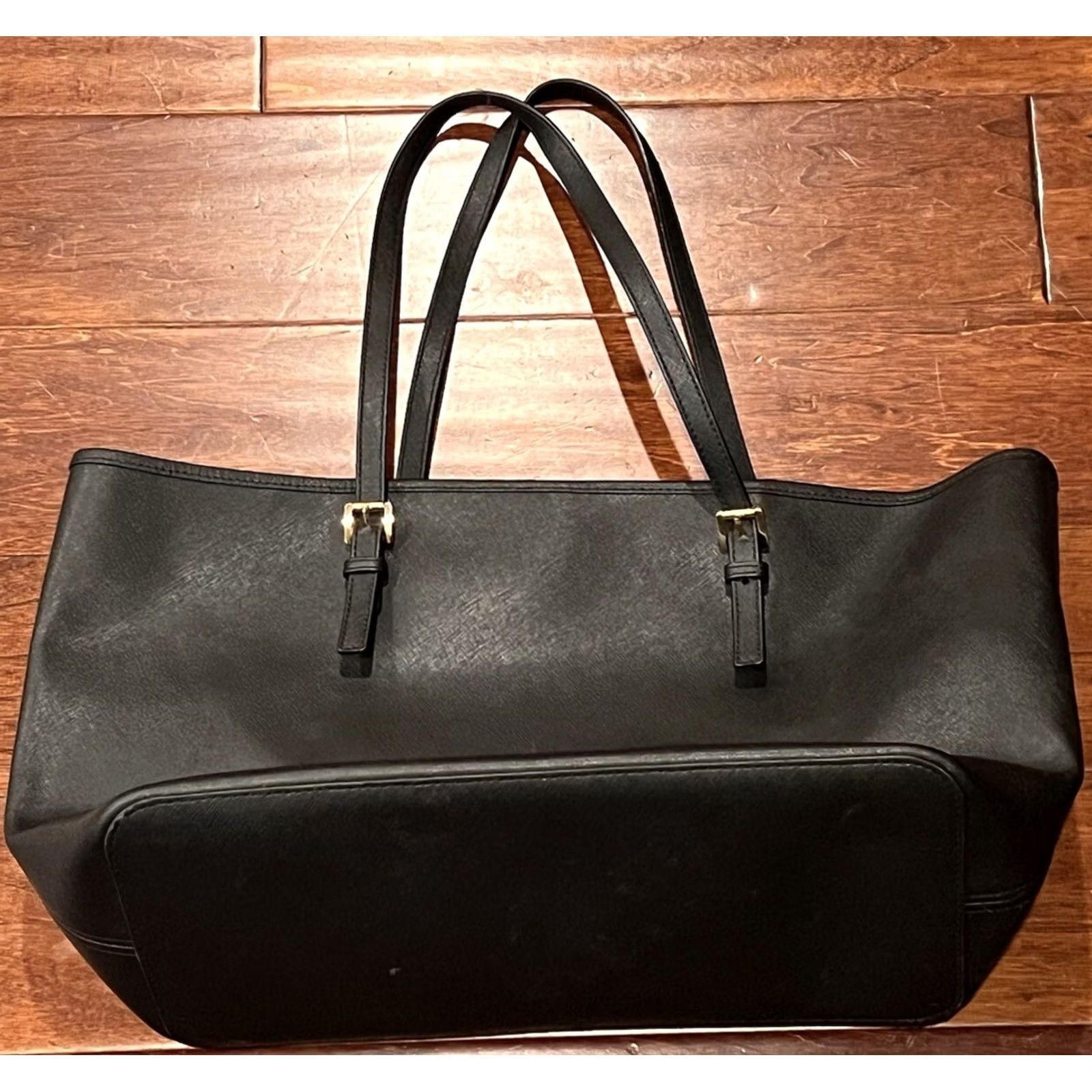 Michael Kors Michael Kors Satchel Handbag Women's Large Jet Set Black Monogram Purse Size ONE SIZE - 7 Thumbnail