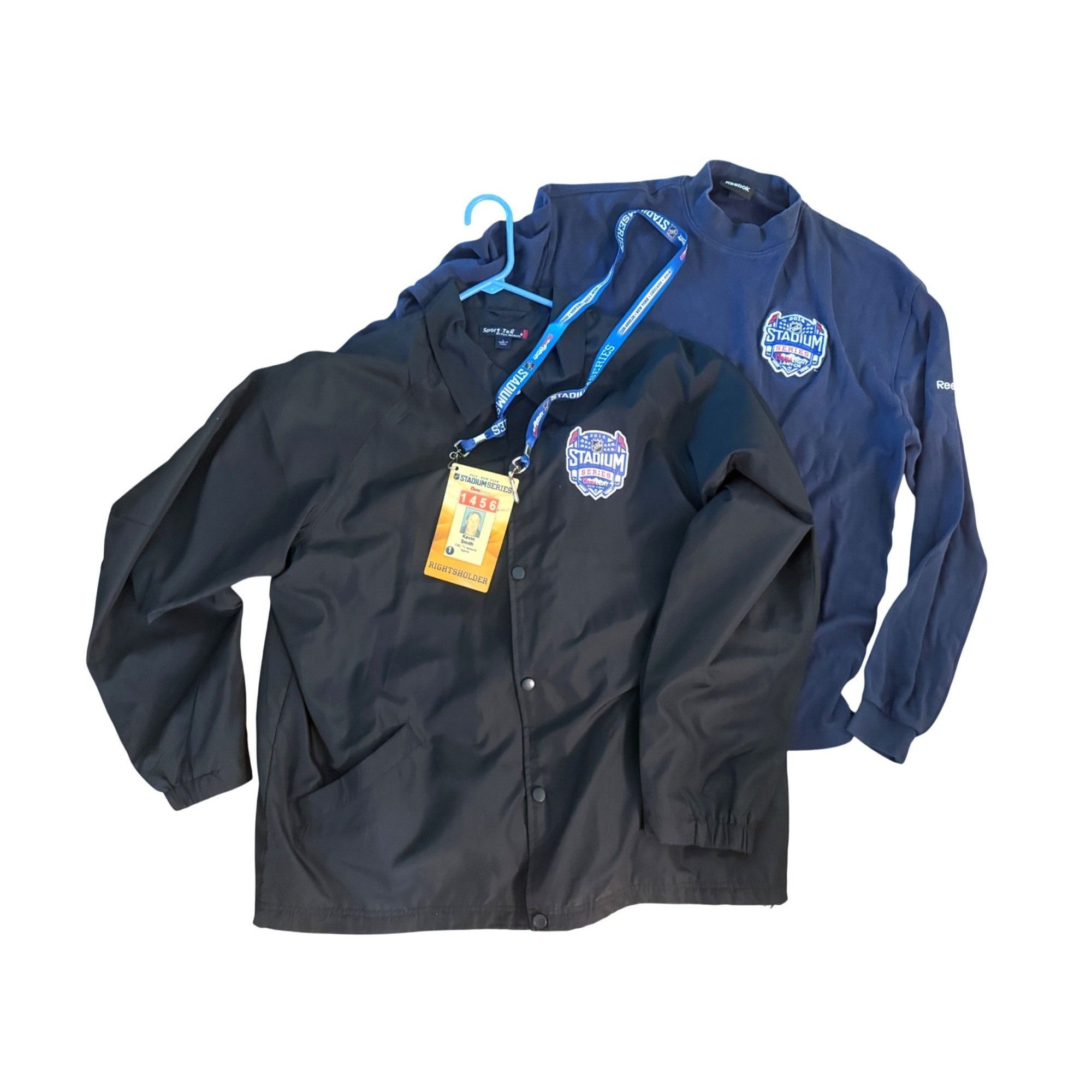 Vintage 2014 New York NHL Stadium Series TV Crew Jacket & Shirt With Size US L / EU 52-54 / 3 - 1 Thumbnail