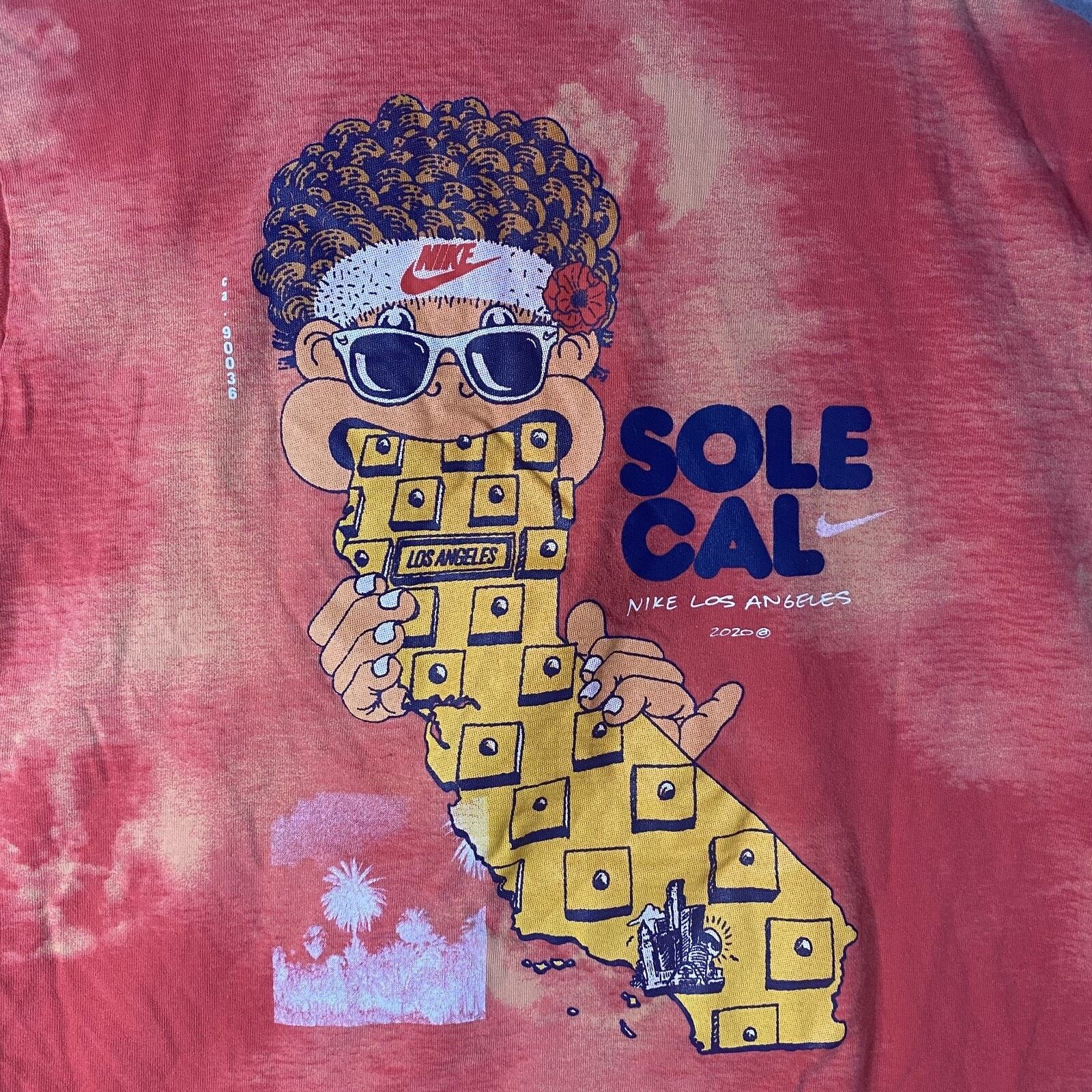 Nike Nike Sole Cal Los Angles Orange Tie Dye T Shirt Mens Large Size US L / EU 52-54 / 3 - 4 Thumbnail