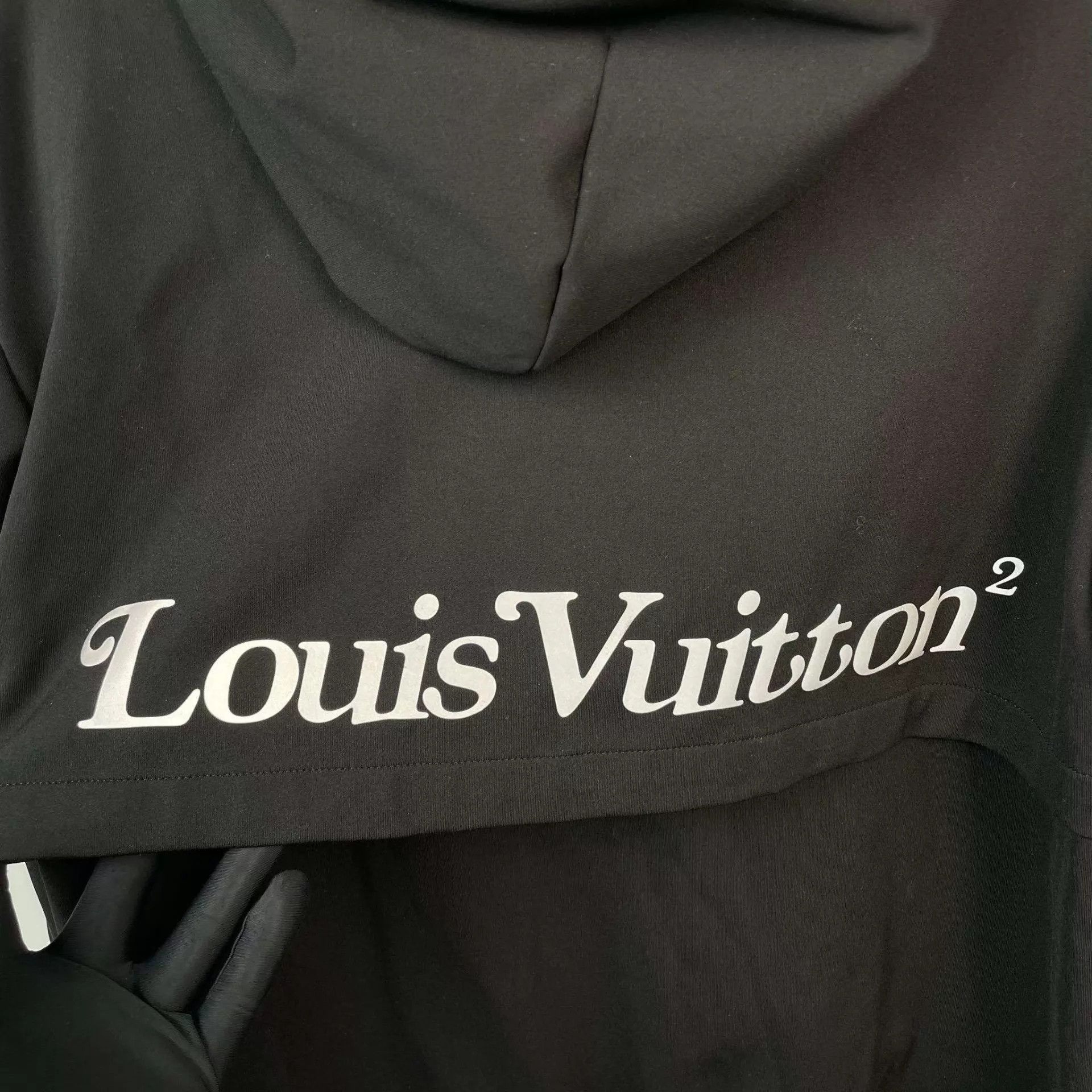 Louis Vuitton LV Black Hooded Jacket Fluorescent Logo Size S / US 4 / IT 40 - 8 Thumbnail