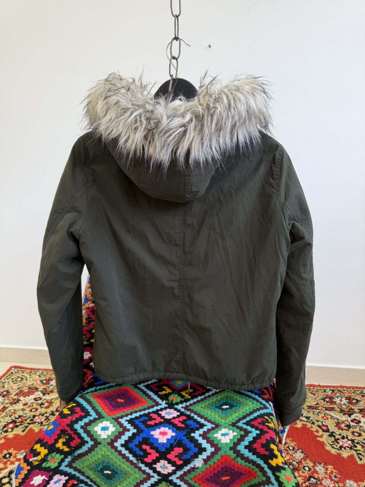 Japanese Brand 00s Hysteric Glamour Style Fur Hood Jacket Avant Garde Size US M / EU 48-50 / 2 - 6 Thumbnail