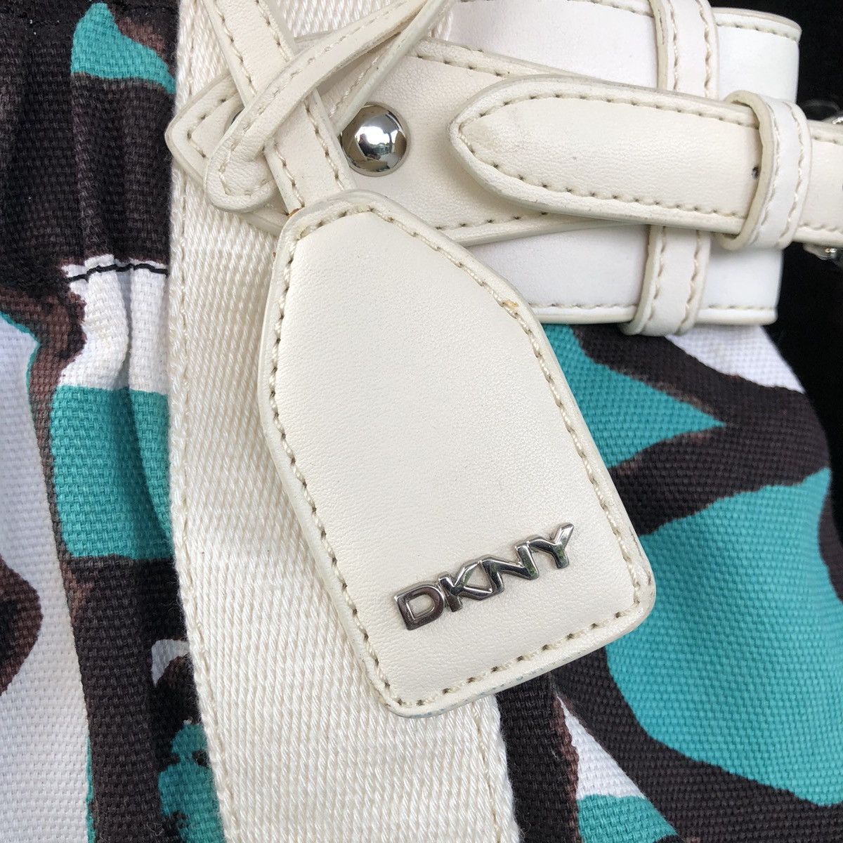 DKNY DKNY Vibrant Green Cloth Tote Bag Size ONE SIZE - 7 Thumbnail
