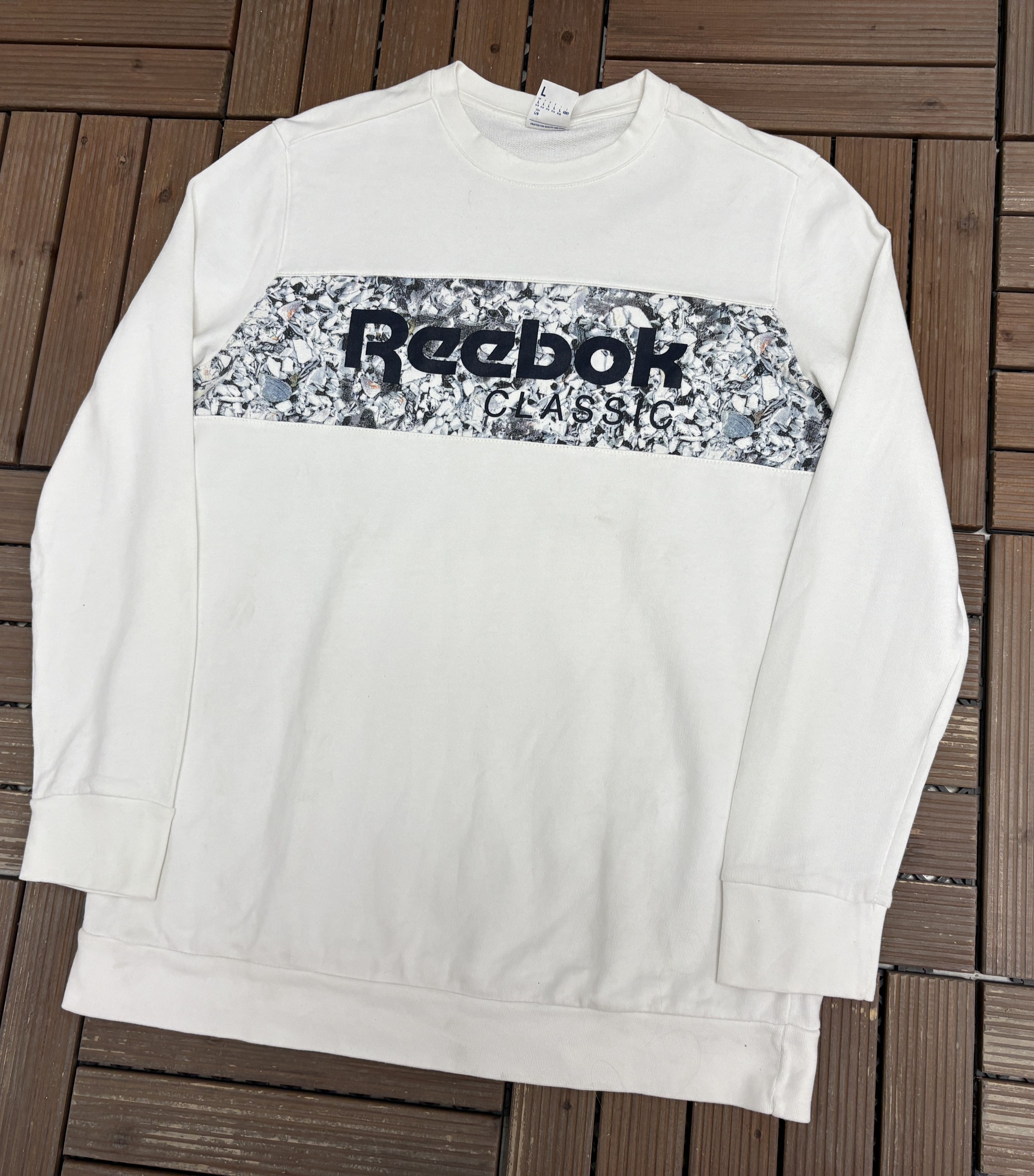 Reebok Reebok Classic White Long Sleeve Shirt Size US L / EU 52-54 / 3 - 3 Thumbnail