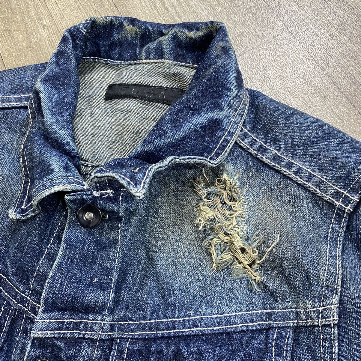 GOSTAR DE FUGA Vintage Fuga Distressed Faded Denim Jacket Ifsix Lgb Style Size US M / EU 48-50 / 2 - 6 Thumbnail