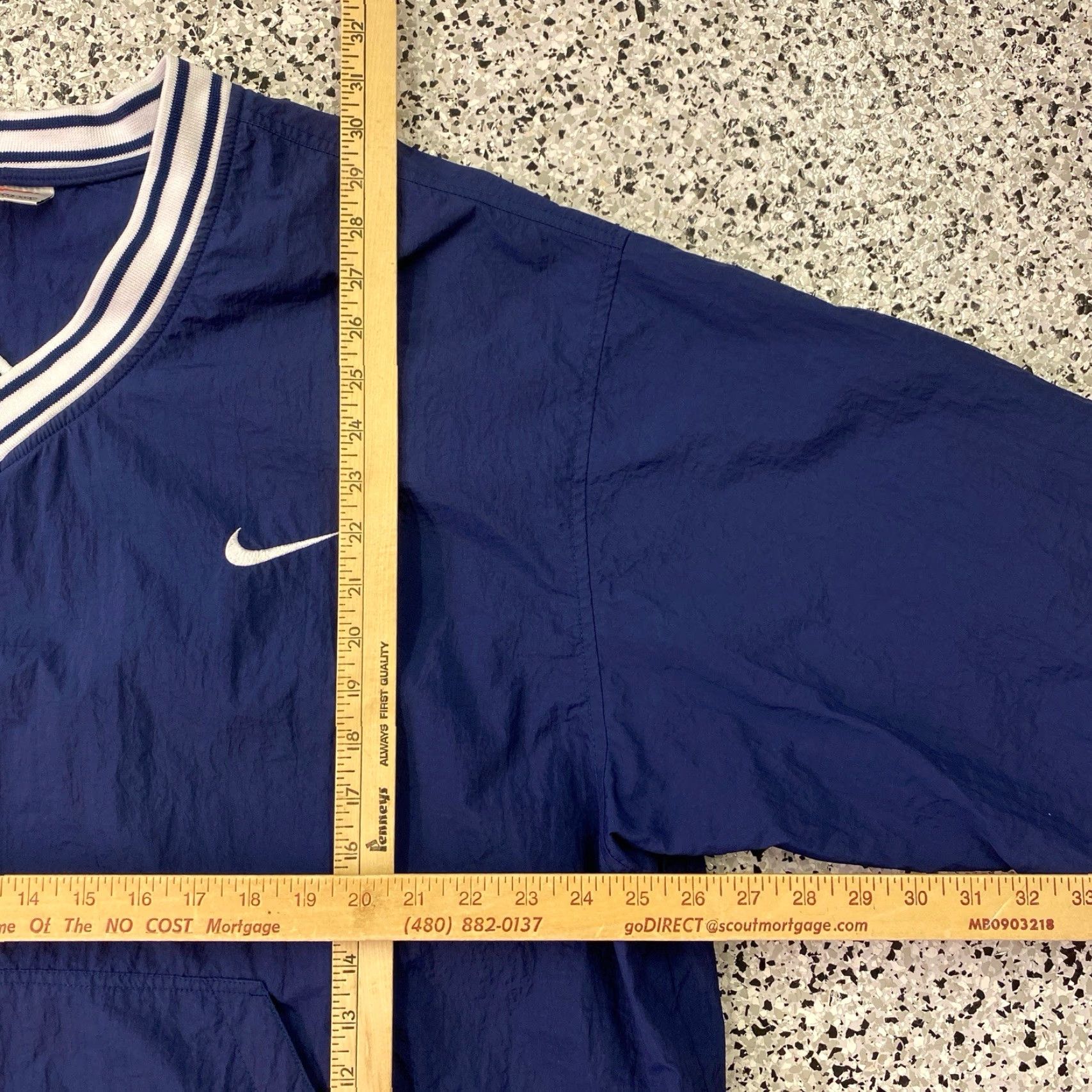 Nike VINTAGE Nike Windbreaker Jacket XXL 90s Blue Swoosh Pullover White Tag Mens Size US XXL / EU 58 / 5 - 3 Thumbnail