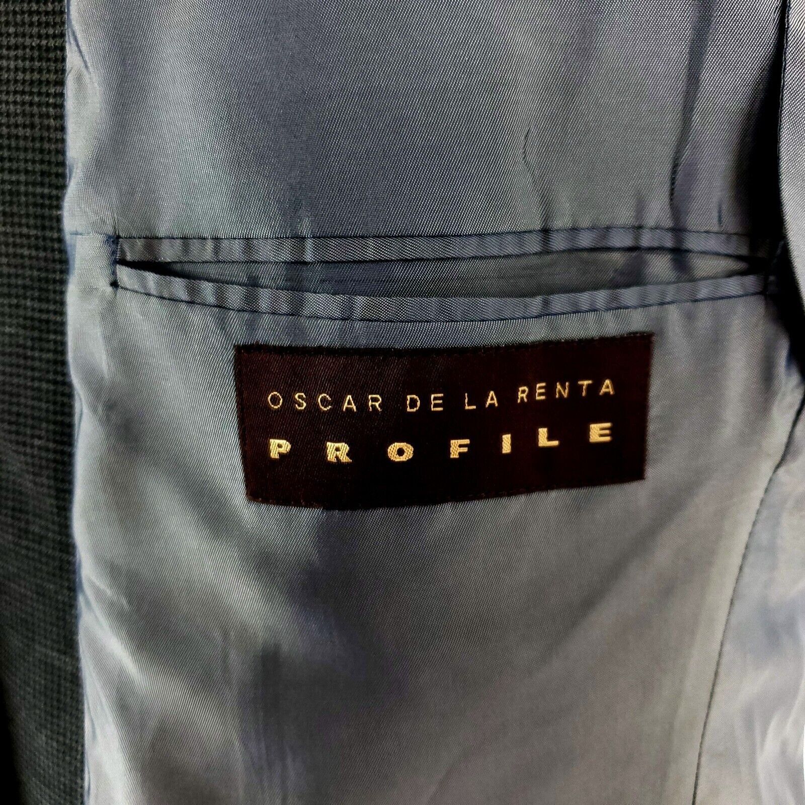 Oscar De La Renta Oscar De la Renta Profile Wool 3 Button Suit Jacket 44L Blac Size 44L - 7 Thumbnail