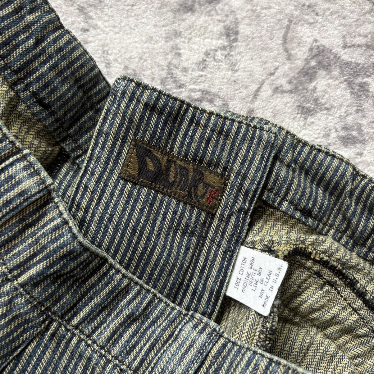 If Six Was Nine Henry Duarte Pinstripe Lace-Up Flared Jeans | Size 34 Size US 34 / EU 50 - 7 Thumbnail