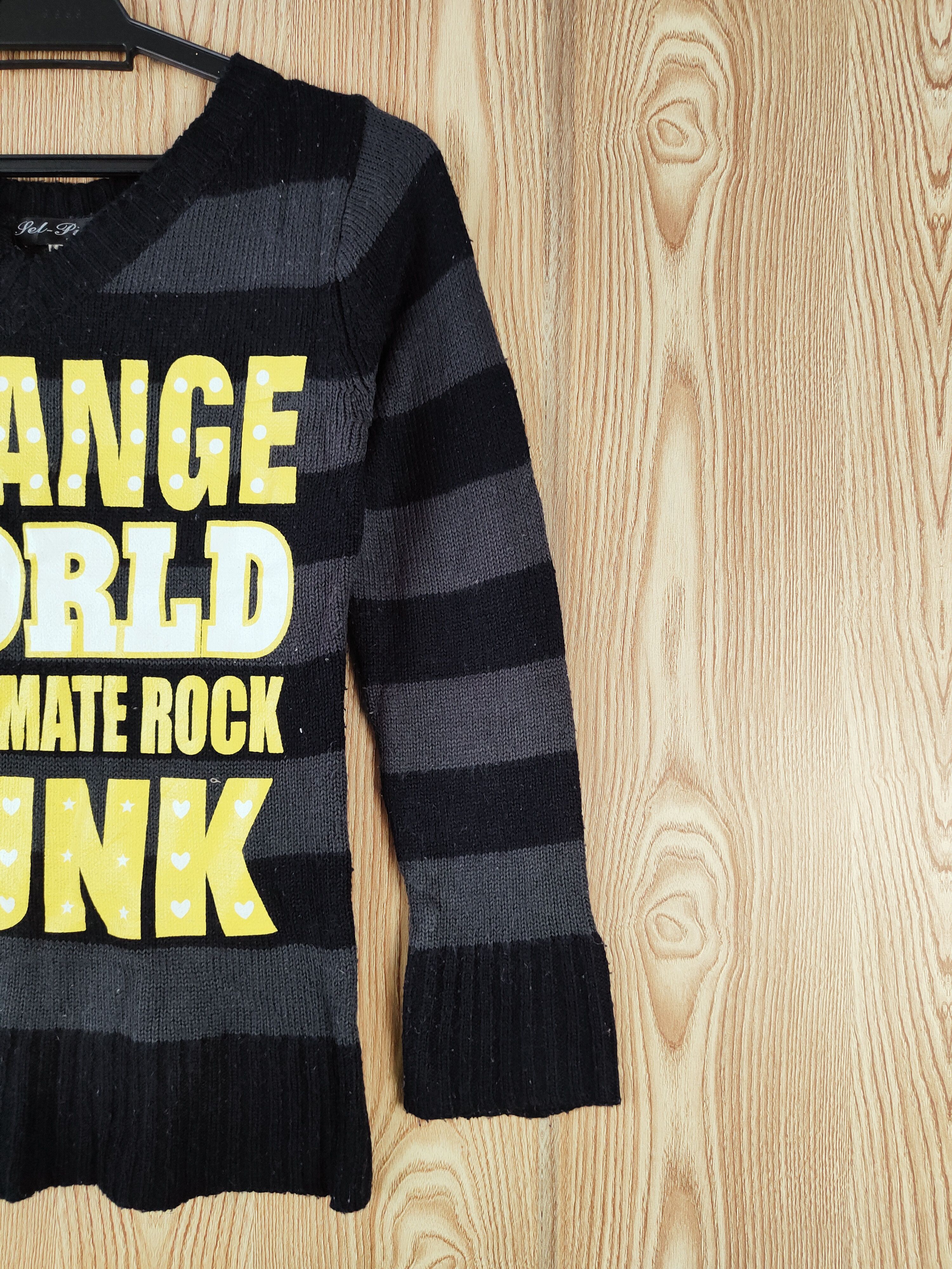 Japanese Brand × Vintage PUNK NOT DEATH ☠️ 💀 Sel-Pico Black Knitwear Sweatshirts Size XS / US 0-2 / IT 36-38 - 5 Thumbnail