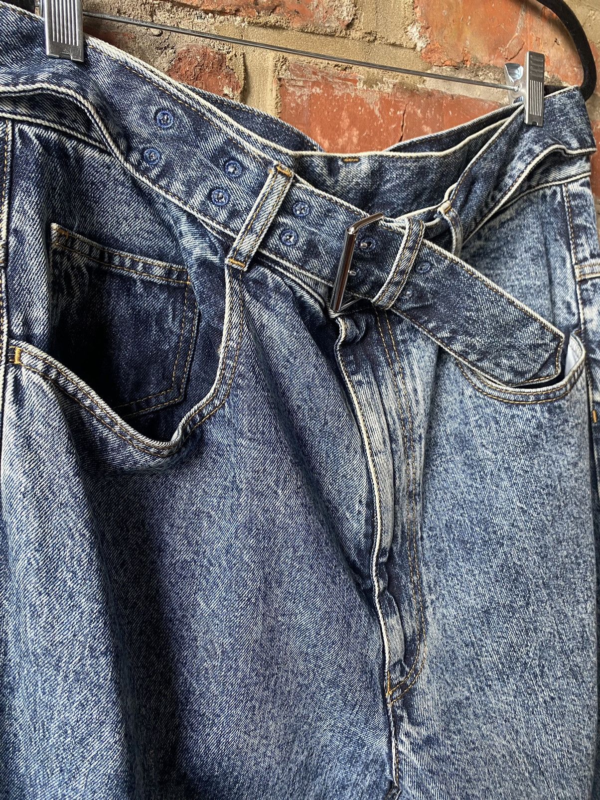 Maison Margiela Galliano for Maison Margiela Slit Belted Denim Jeans Co-ed Size US 34 / EU 50 - 7 Thumbnail