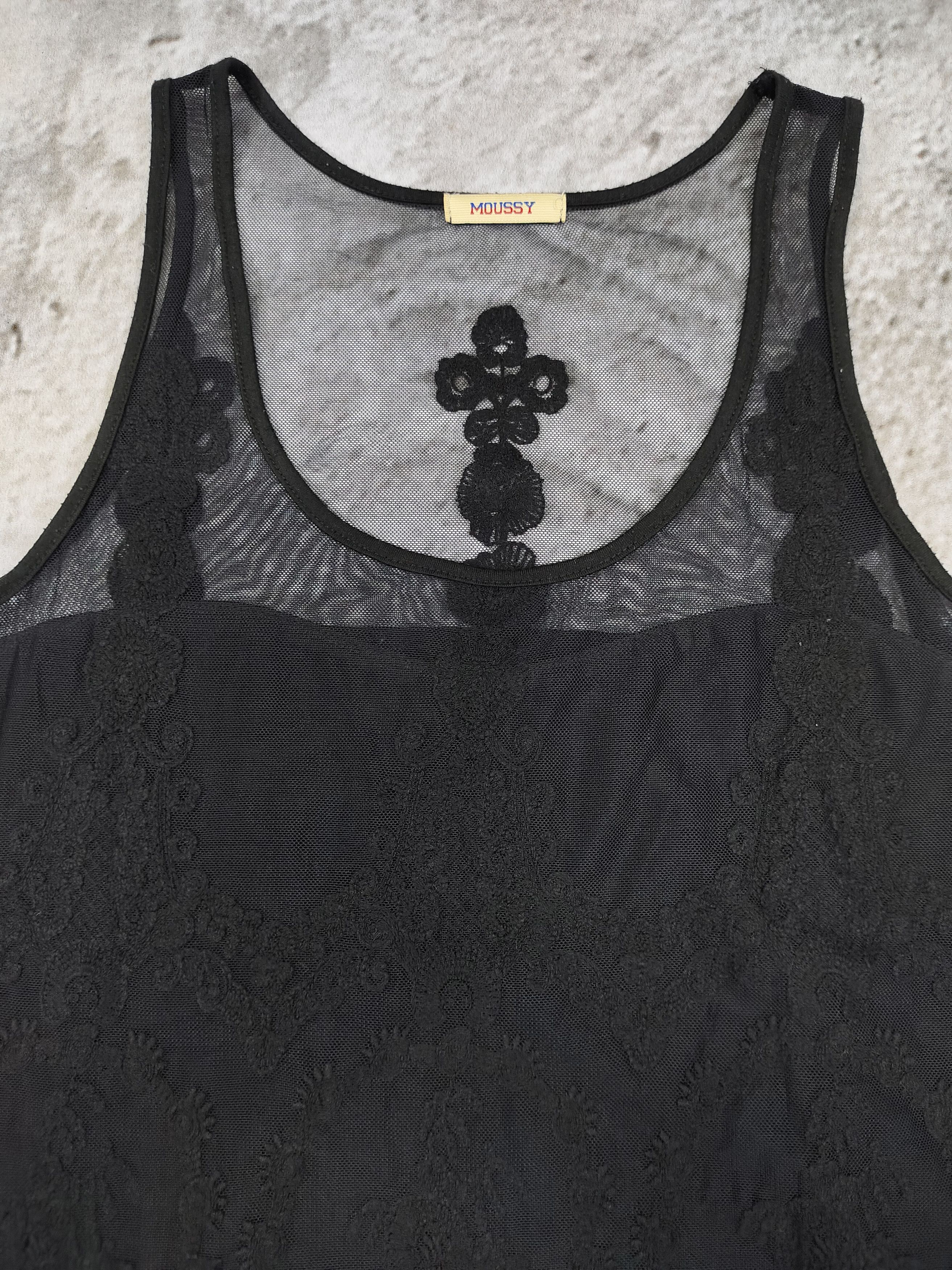 MOUSSY Moussy🇯🇵Gothic Mori Sheer Floral Lace Mesh Top Size M / US 6-8 / IT 42-44 - 6 Thumbnail