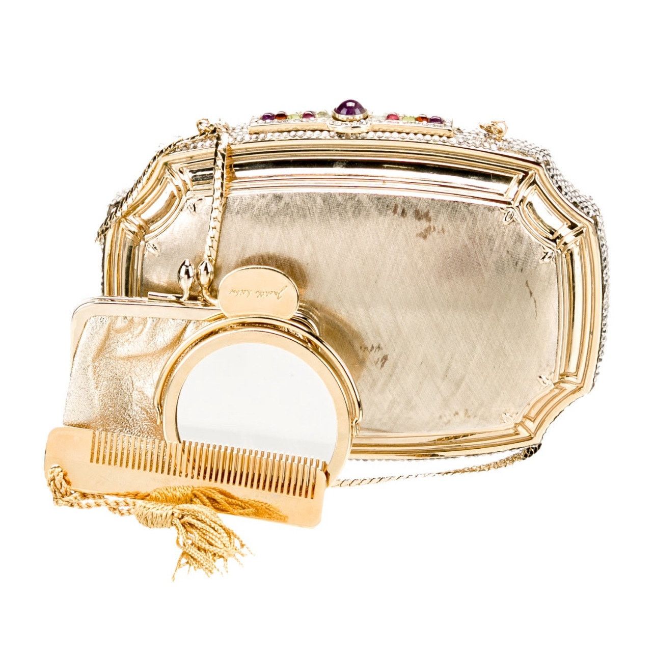 Judith Leiber Judith Leiber Convertible Minaudière with Gemstone & Crystal Size ONE SIZE - 1 Thumbnail