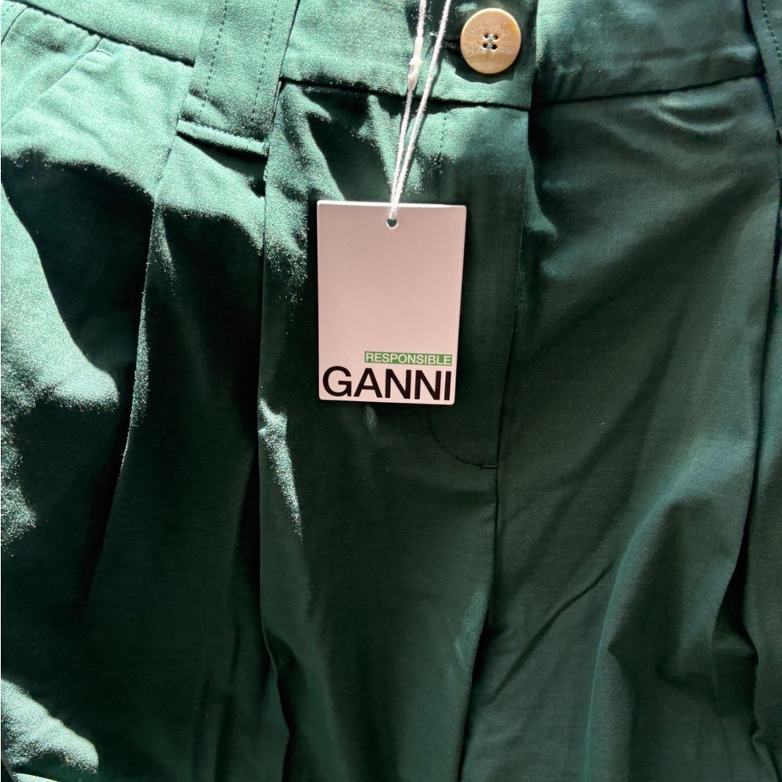 Ganni Ganni women’s Green Pants Size 28" / US 6 / IT 42 - 4 Thumbnail