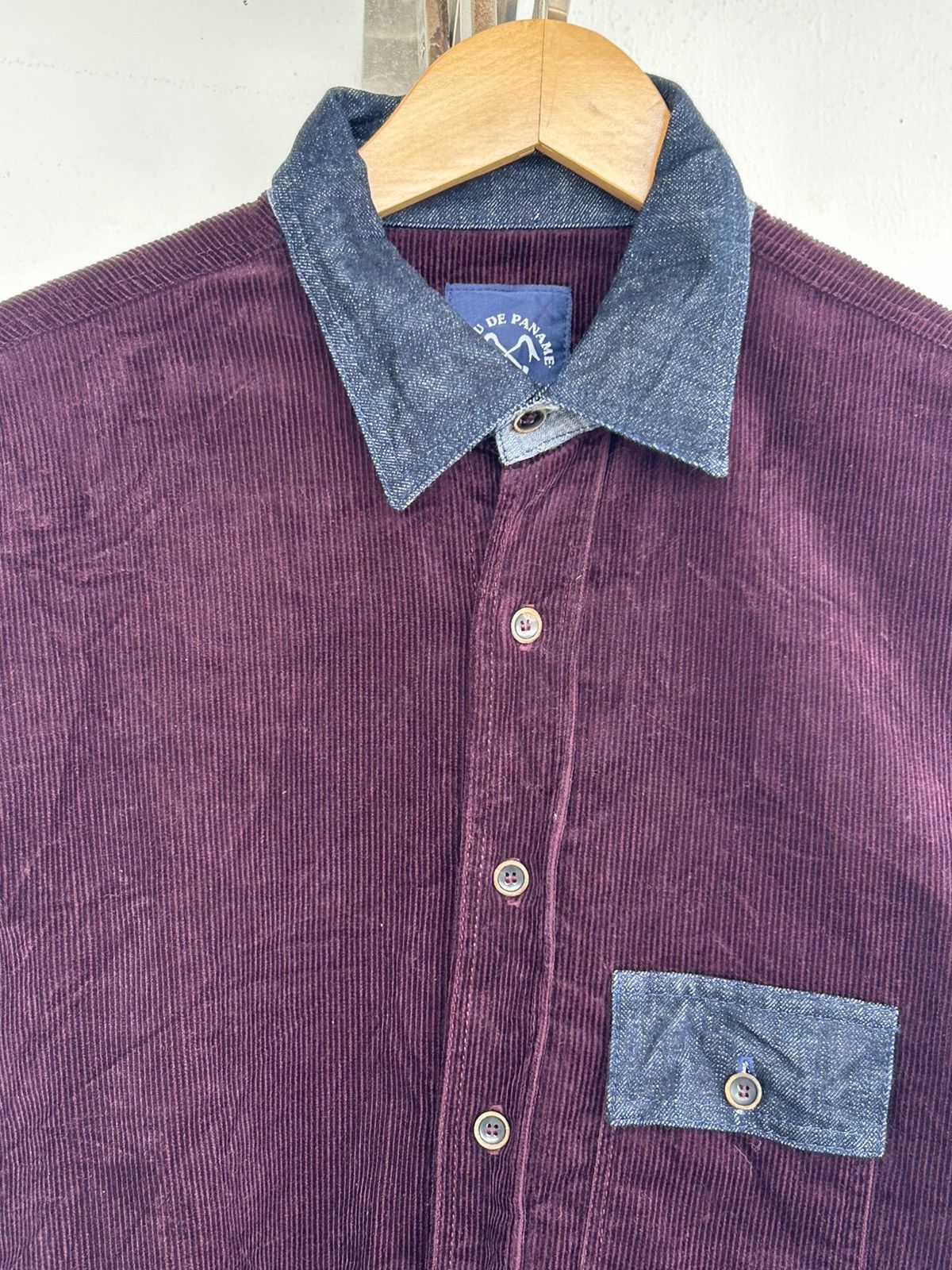 Bleu De Paname Bleu De Panama Corduroy Button Up Purple Shirt Size US L / EU 52-54 / 3 - 3 Thumbnail
