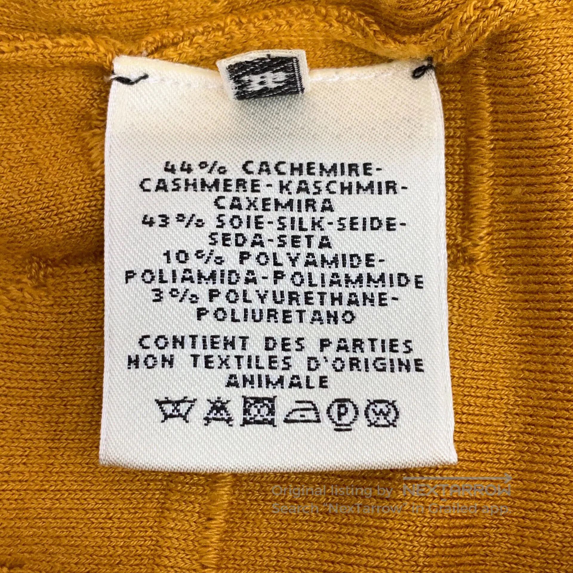 Hermes Hermes Orange stirrup buckle jacquard cashmere round neck Size XS / US 0-2 / IT 36-38 - 7 Thumbnail