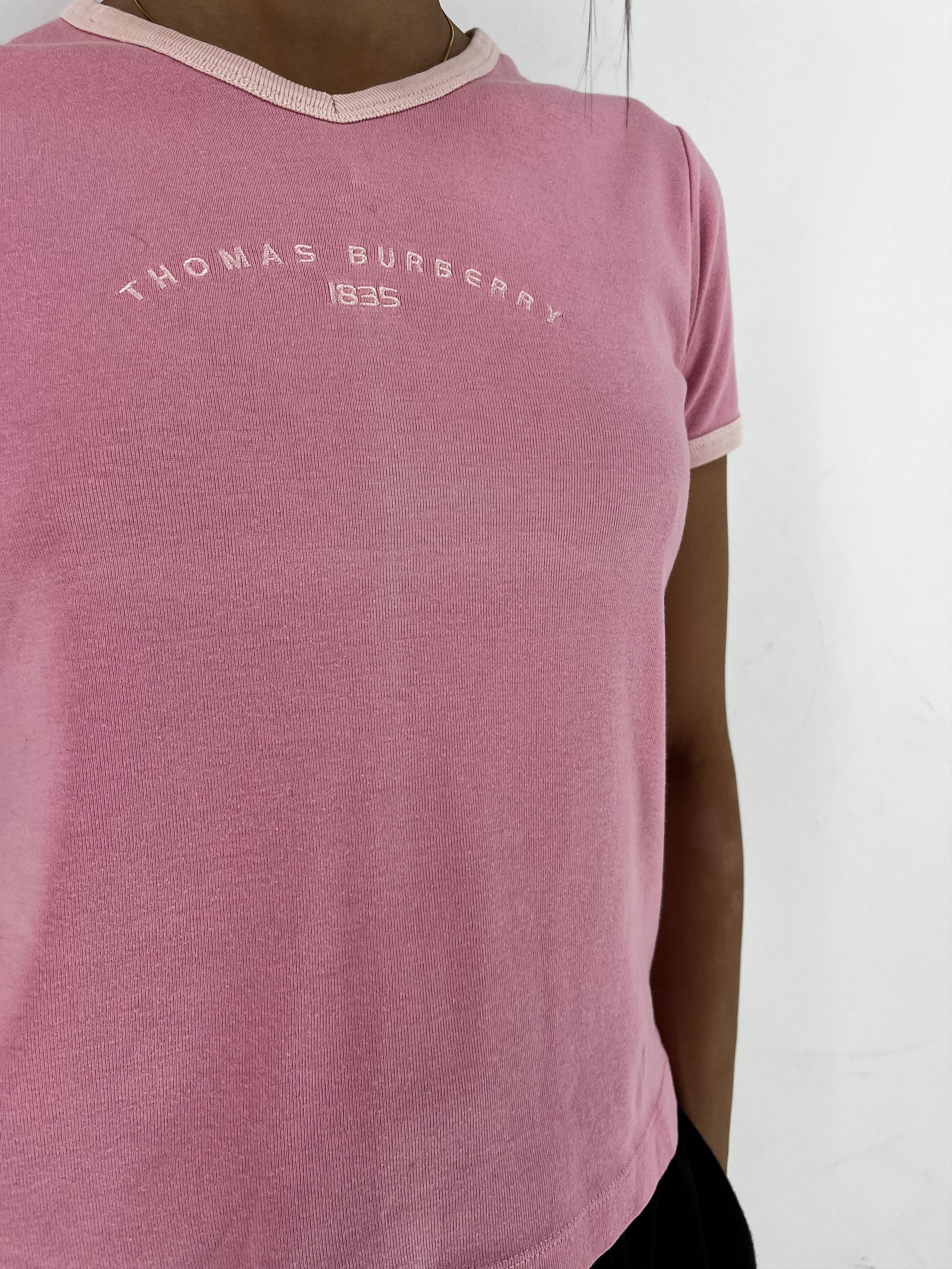 Burberry Vintage Casual Rare Thomas Burberry t-shirt PINK Size M Size M / US 6-8 / IT 42-44 - 6 Thumbnail