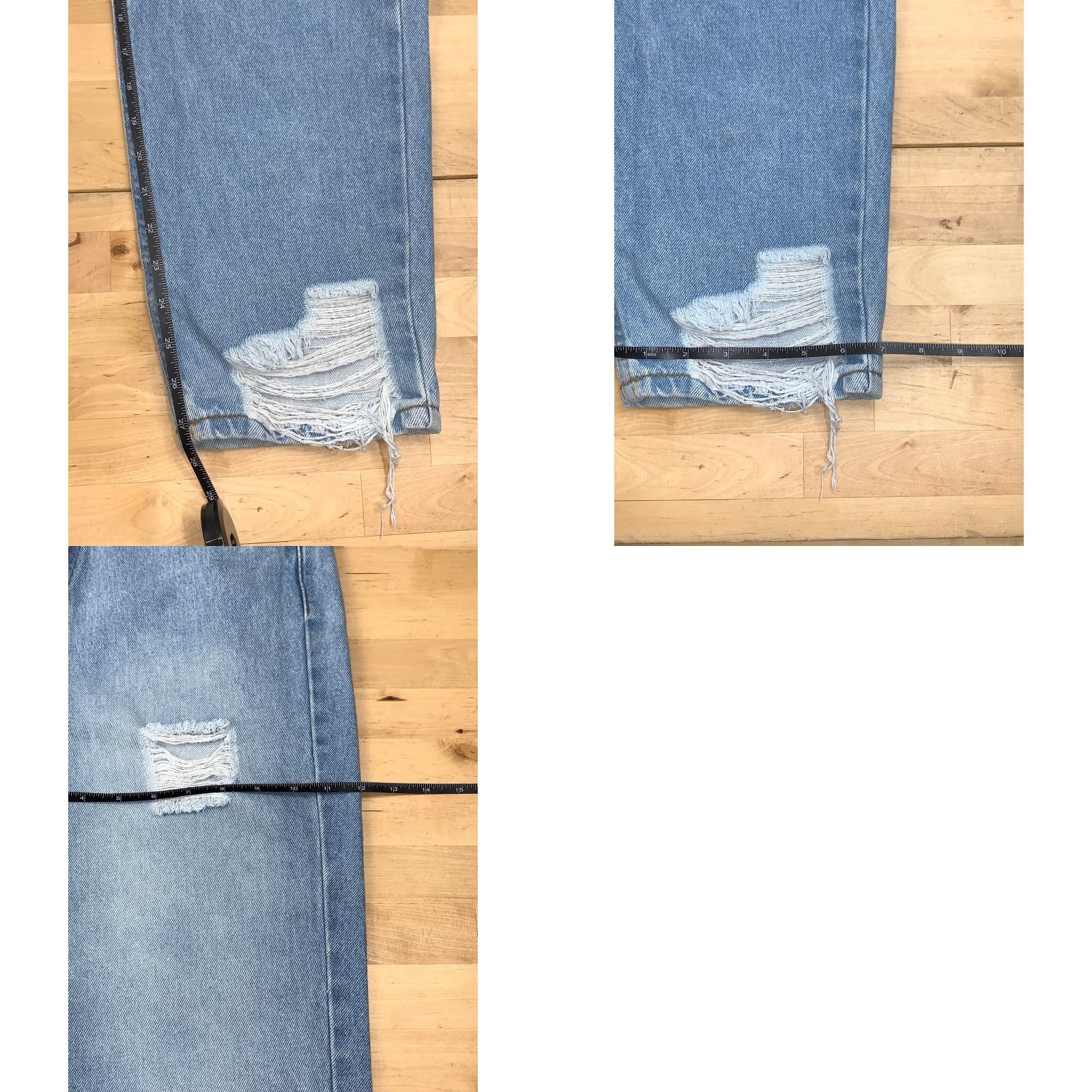 Denime Cloud Mom Jeans Denim Size 11 Distress Light Blue 80s 90s American Mom Jeans Womens Cloud Denim Jeans Regular Size 11 Light Blue Distressed Pockets Size 32" / US 10 / IT 46 - 8 Thumbnail