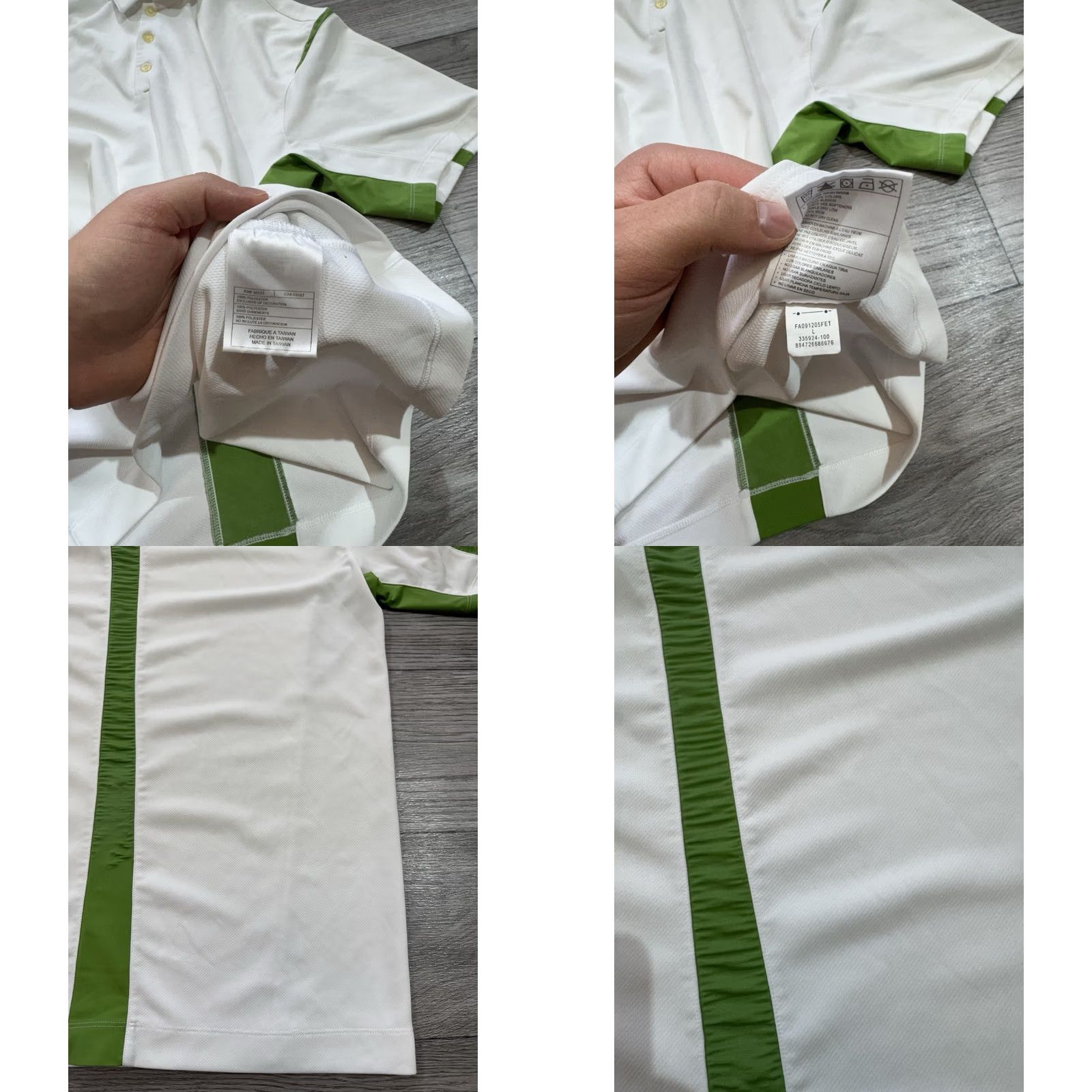 Nike VINTAGE Nike Tennis Polo Shirt White Green 335924-100 Federer Agassi Style Sz L Mens Shirt White Green Nike Tennis Polo 335924-100 Vintage L Mens Size US L / EU 52-54 / 3 - 9 Thumbnail