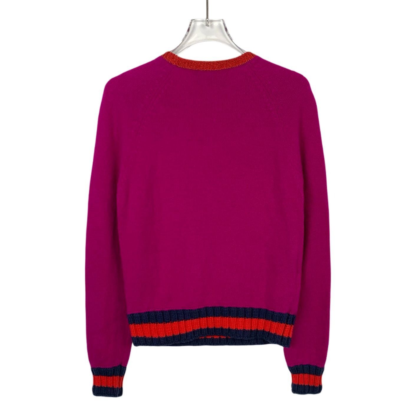 Gucci Gucci Pink Strawberry Embellished Crewneck Wool Sweater (Siz Size XS / US 0-2 / IT 36-38 - 8 Thumbnail