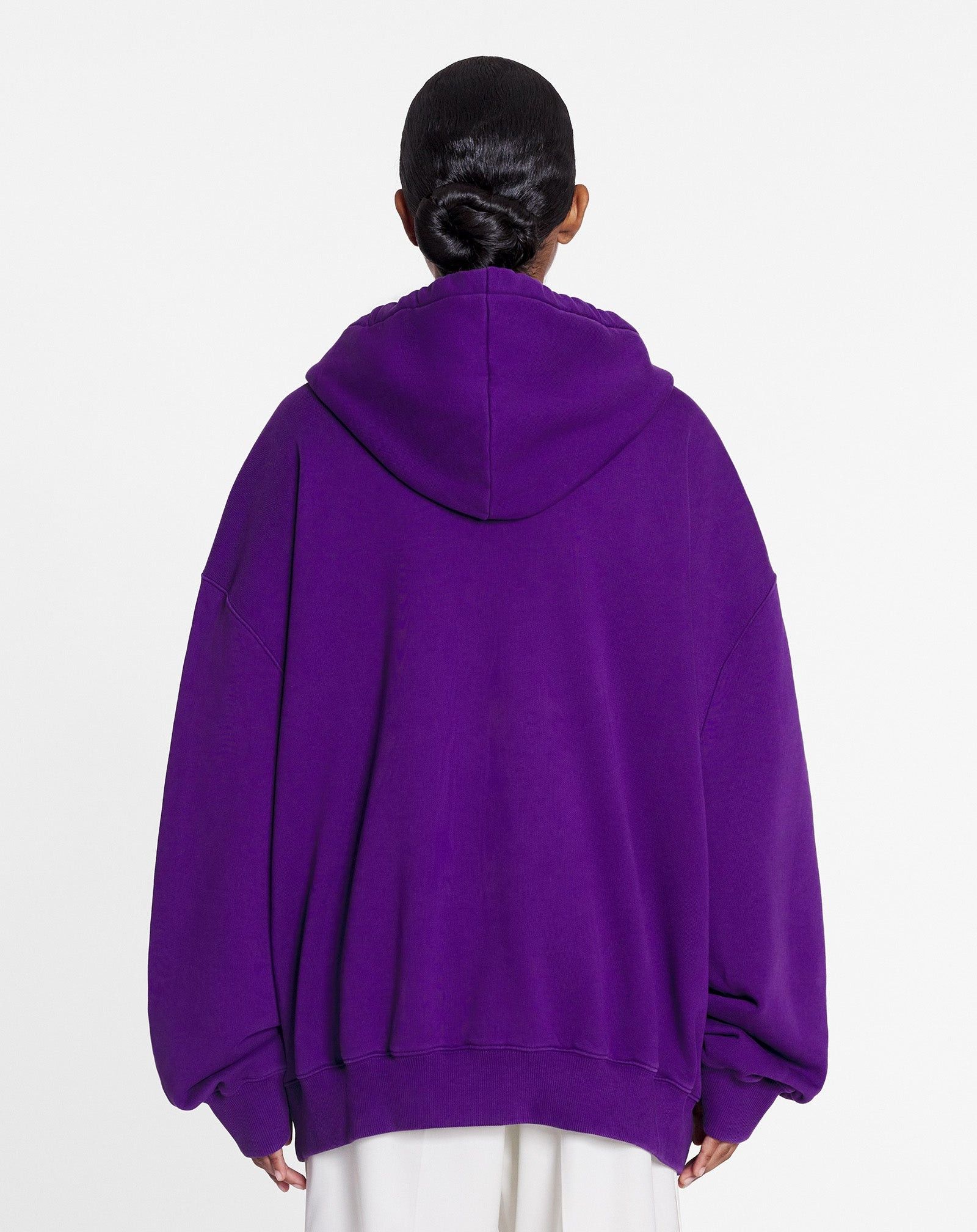 Lanvin o1mle0825 Unisex Baggy Eagle Print Hoodie in Purple Size US XXS / EU 40 - 4 Thumbnail