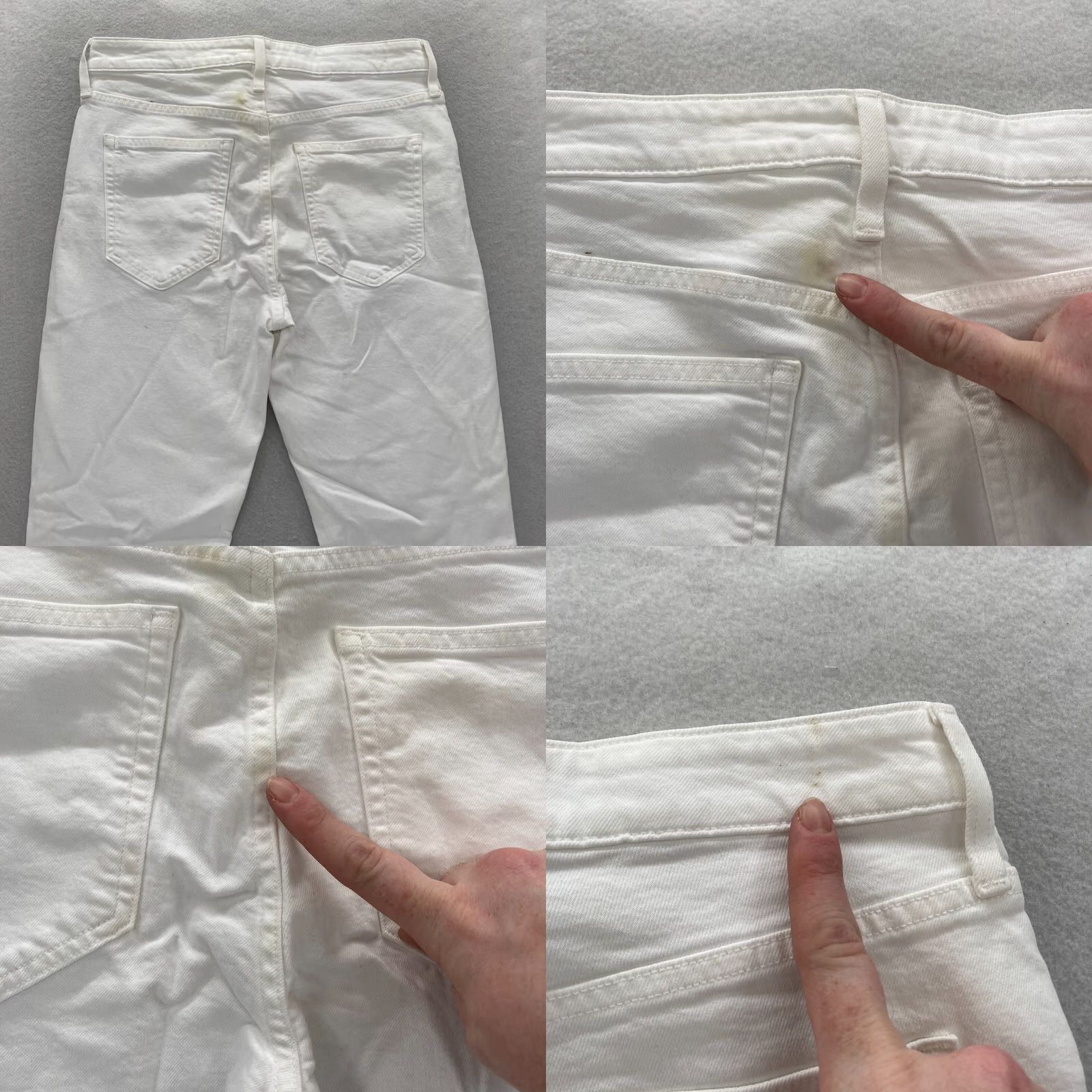 J.Crew J.CREW Jeans Women's 28 White Stretch Denim Mid Rise Boho Y2K READ Wide Flare Skinny Flare (5-Pocket) INSEAM 32 Size 28" / US 6 / IT 42 - 10 Thumbnail